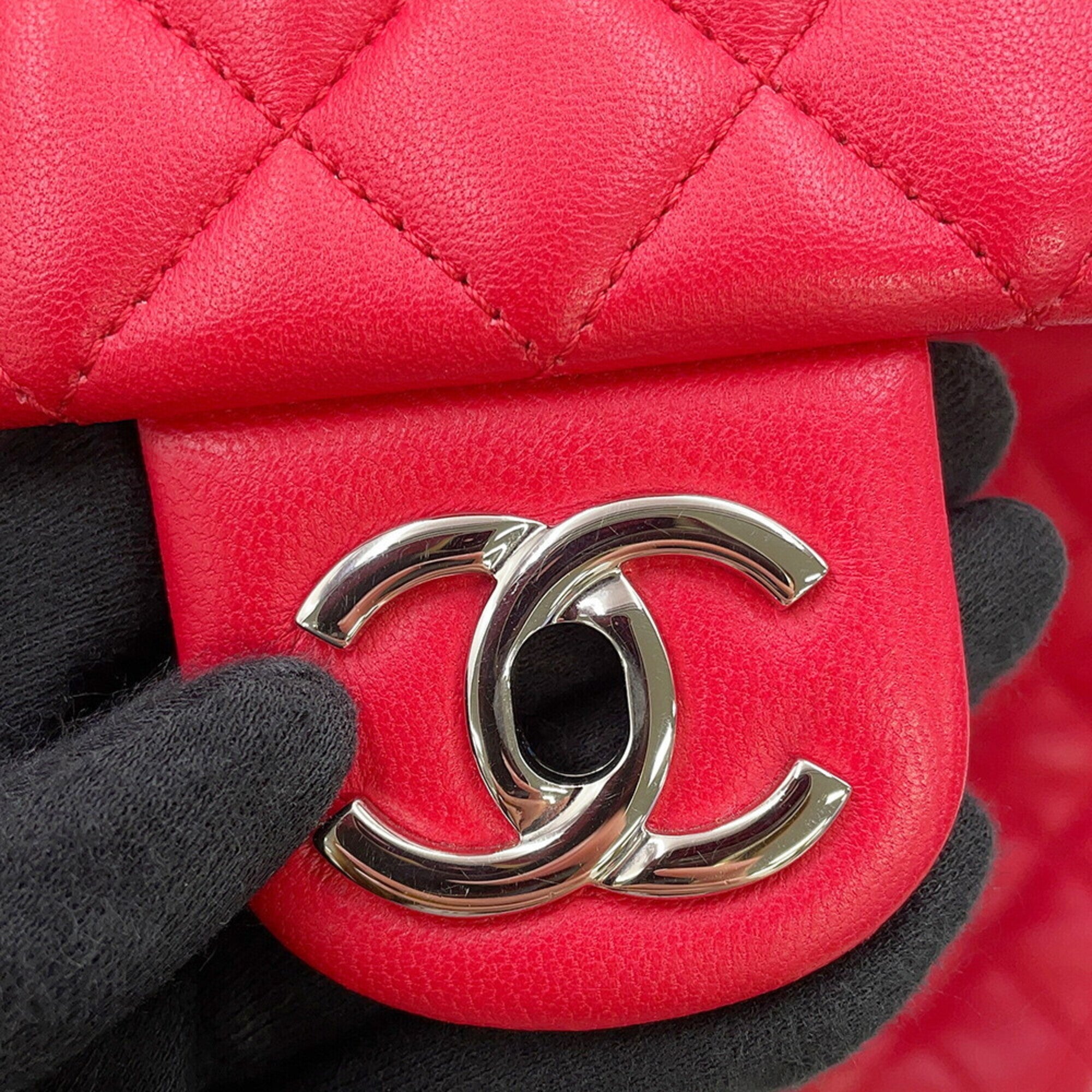 Chanel Red Color Backpack Handbag (Pre-Owned)