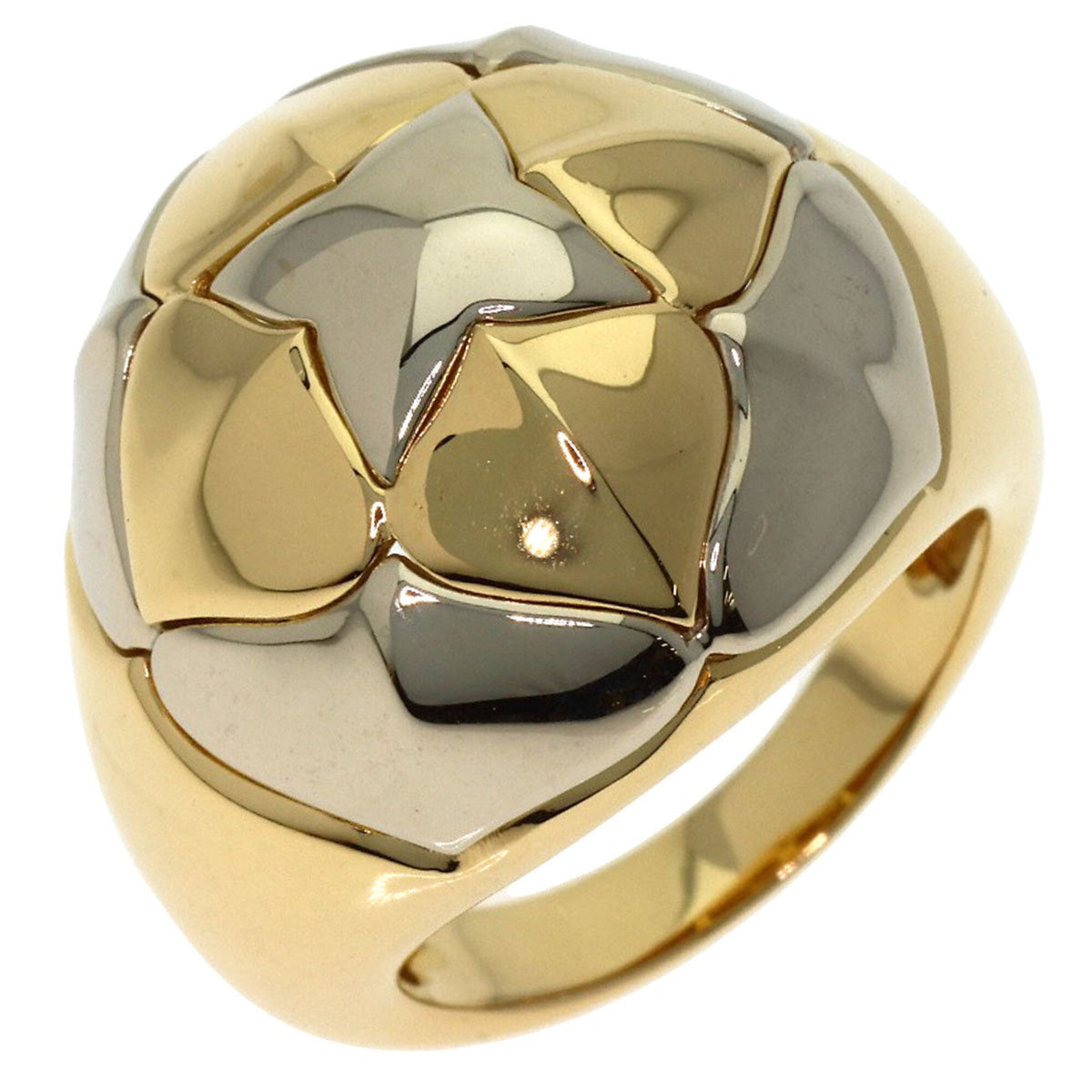Bvlgari Yellow Gold (18K) White Gold (18K) Band Ring (Pre-Owned)