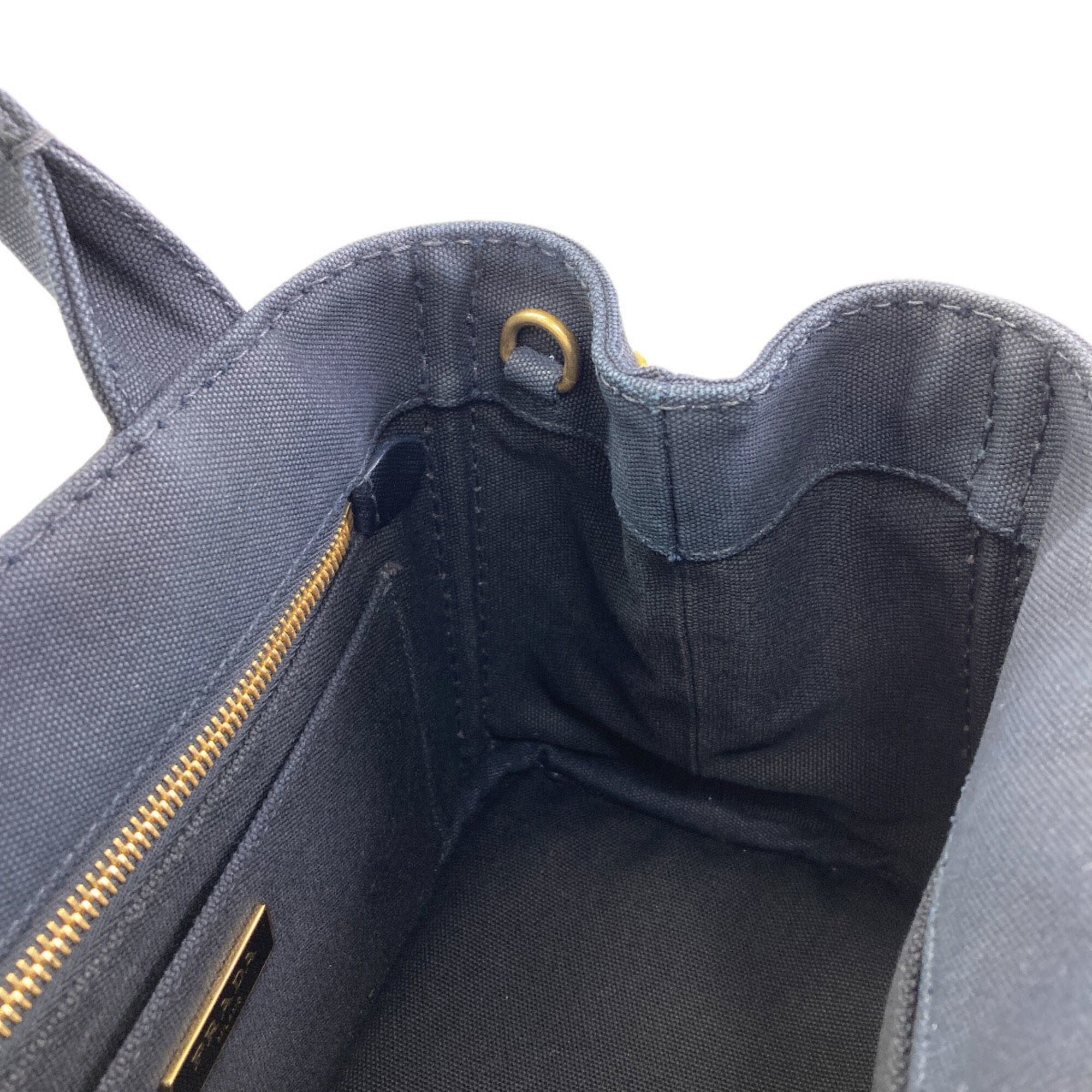 Prada Black Canvas Handbag (Pre-Owned)