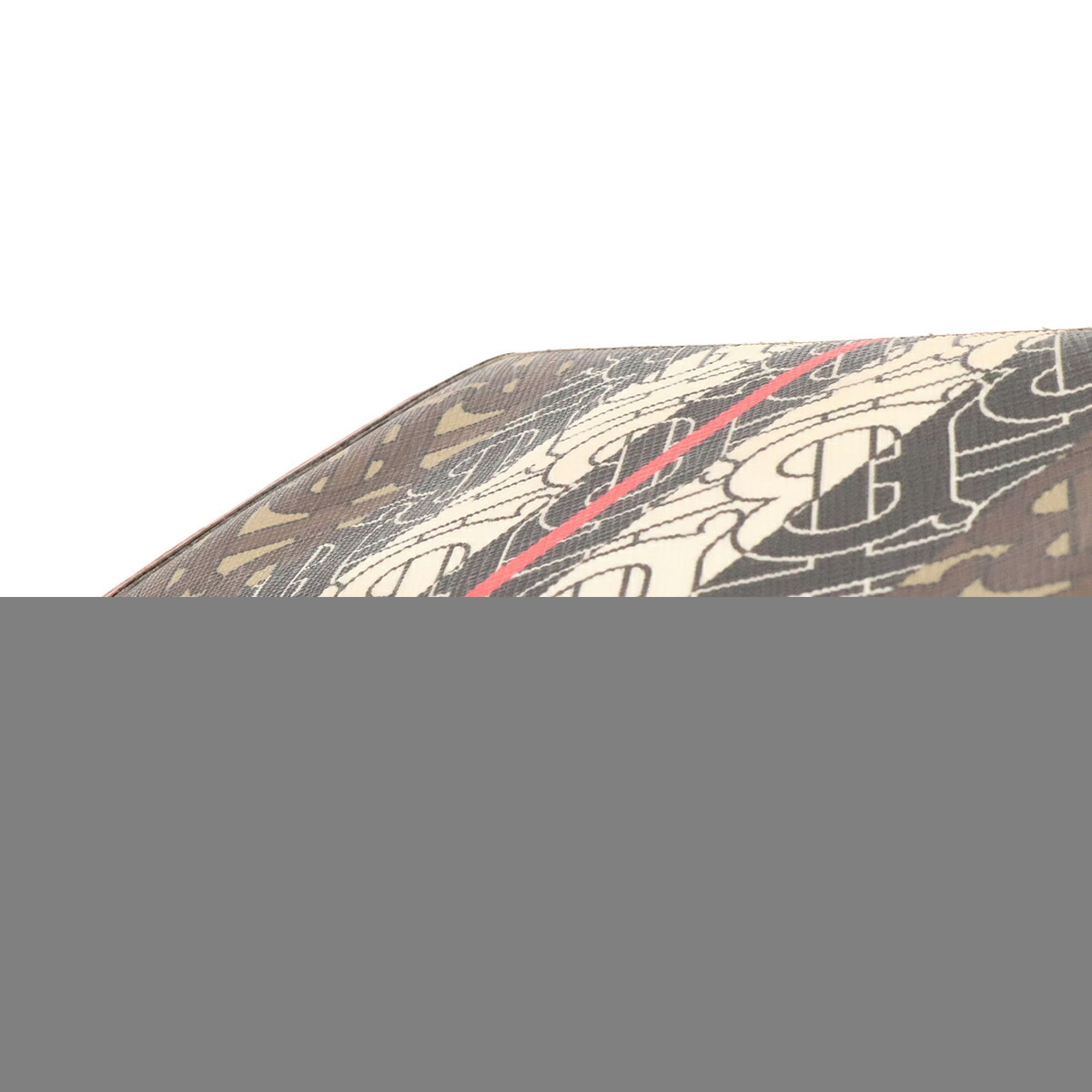 Burberry Beige Black Brown Ivory Red Color Coated Canvas Leather Long Wallet (Bi-Fold) (Pre-Owned)