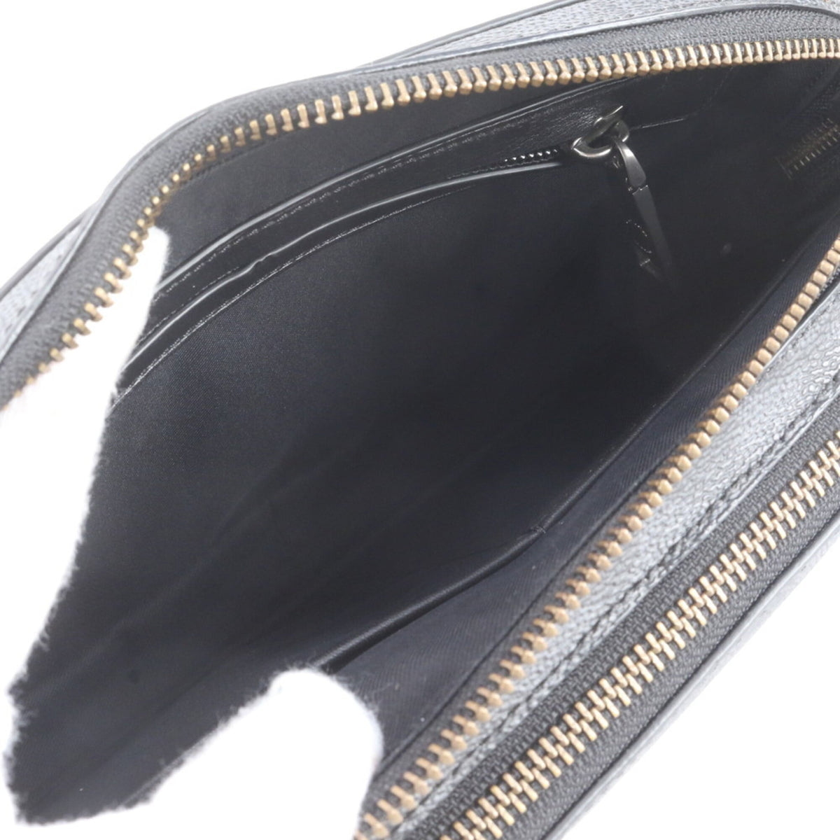Coach Black Leather Coated Canvas Clutch Bag Pouch (Pre-Owned)