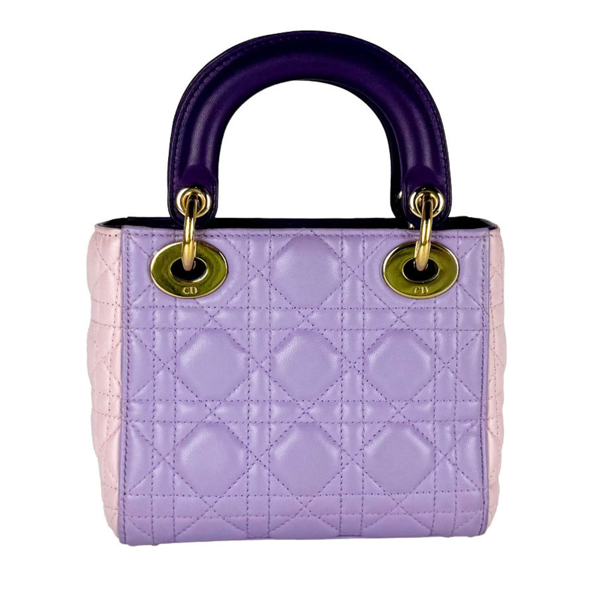 Christian Dior Pink Purple Leather Handbag Shoulder Bag (Pre-Owned)