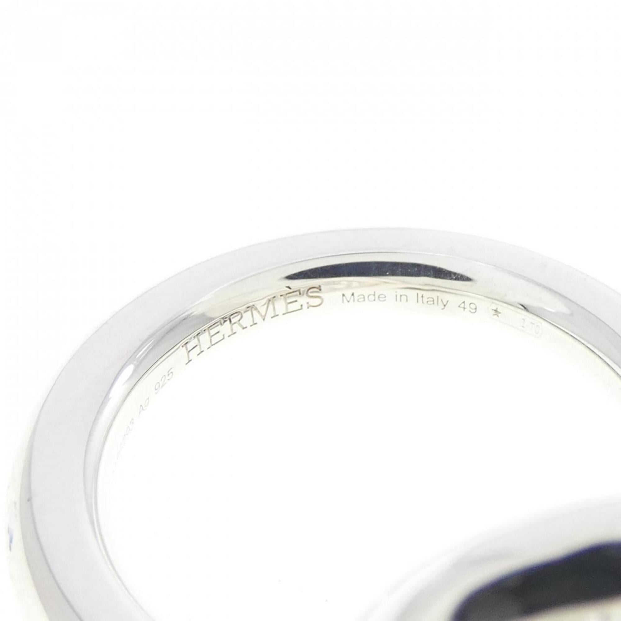 Hermes Silver 925 Band Ring (Pre-Owned)