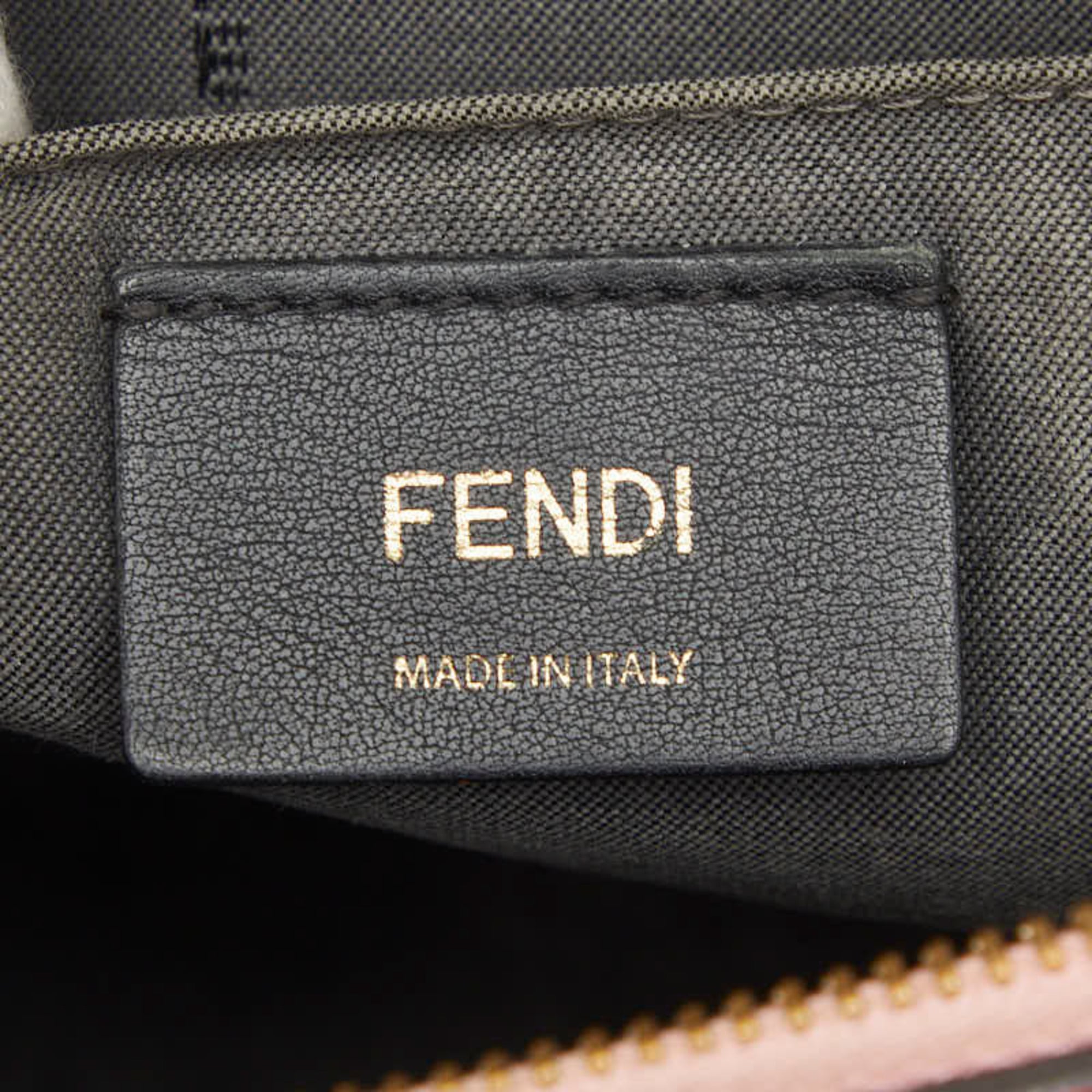 Fendi Pink Red Color Leather Handbag Shoulder Bag (Pre-Owned)