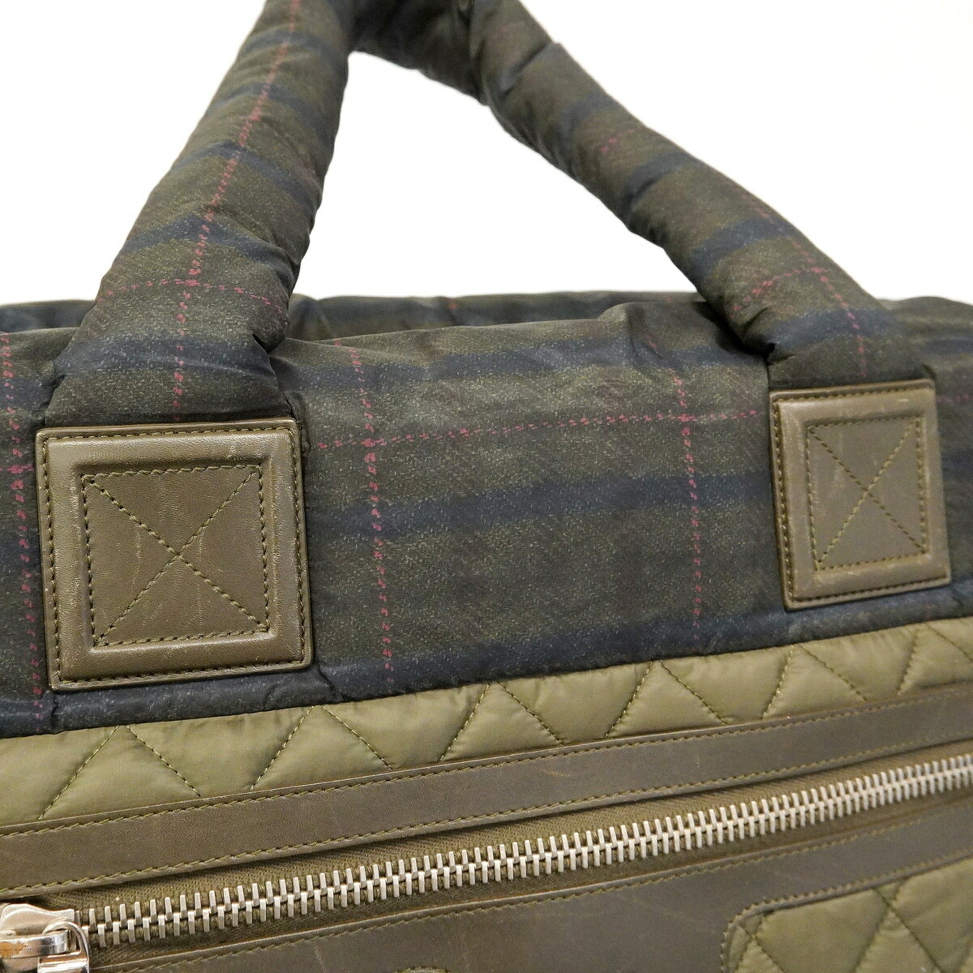 Chanel Khaki Nylon Handbag (Pre-Owned)
