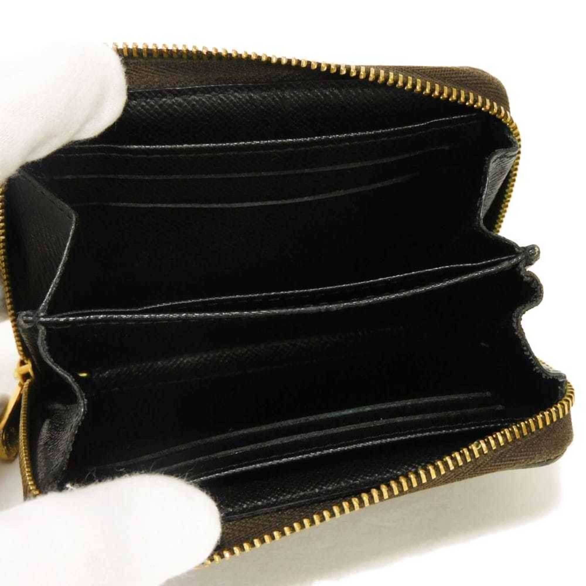 Louis Vuitton Monogram Brown Marron Noir Monogram Canvas Leather Coin Purse/Coin Case (Pre-Owned)