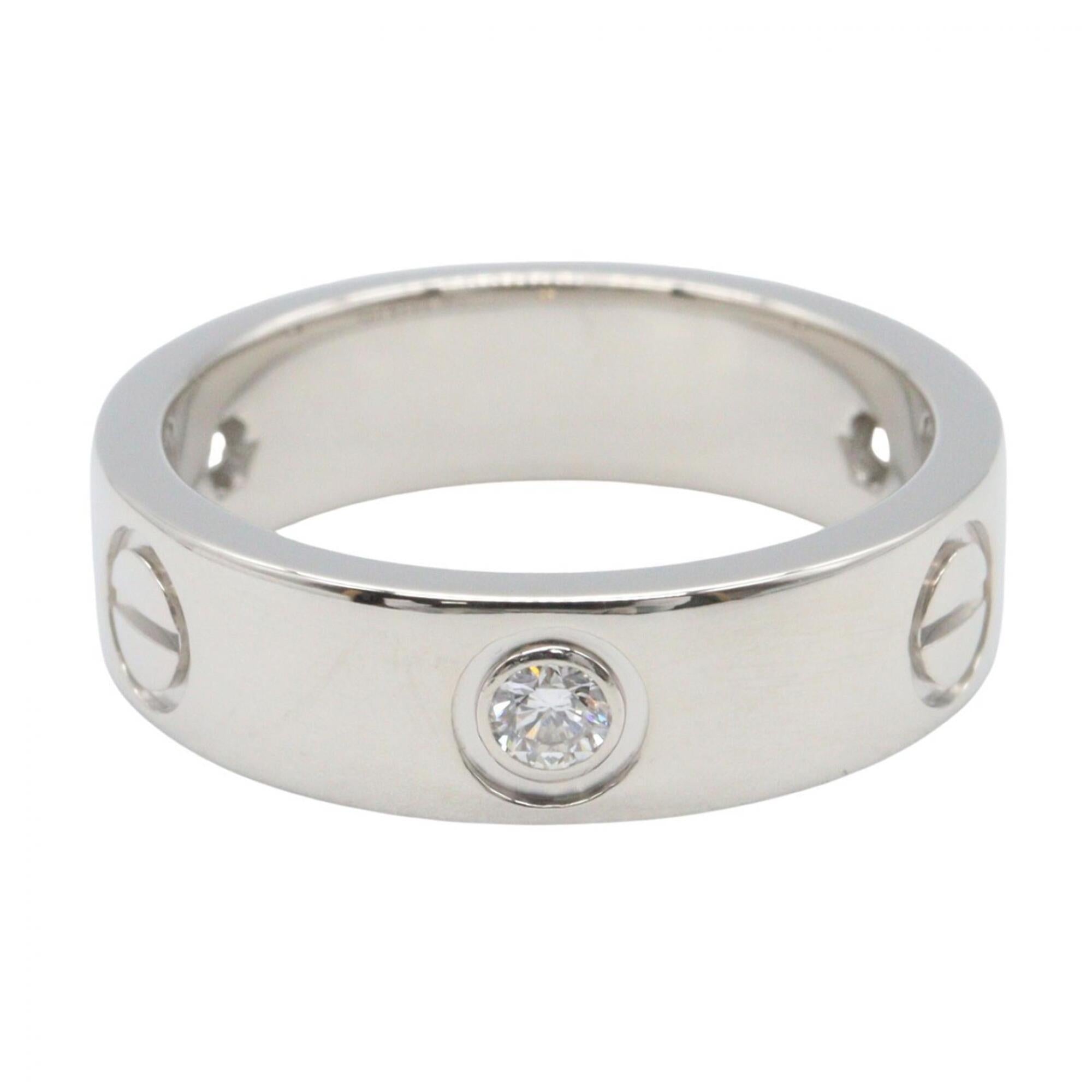 Cartier Silver Clear White Gold (18K) Band Ring (Pre-Owned)