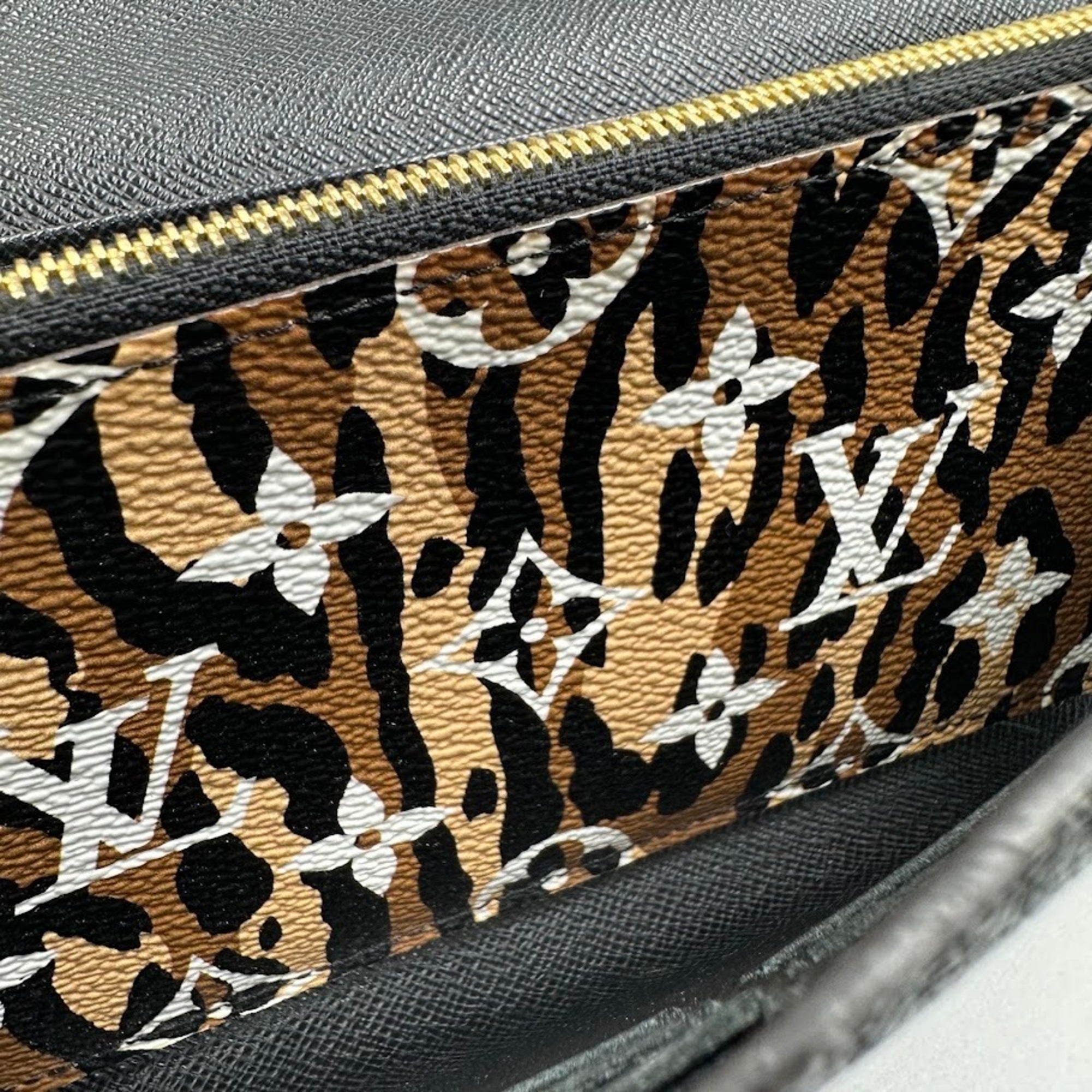 Louis Vuitton Black Brown Pvc Long Wallet (Bi-Fold) (Pre-Owned)