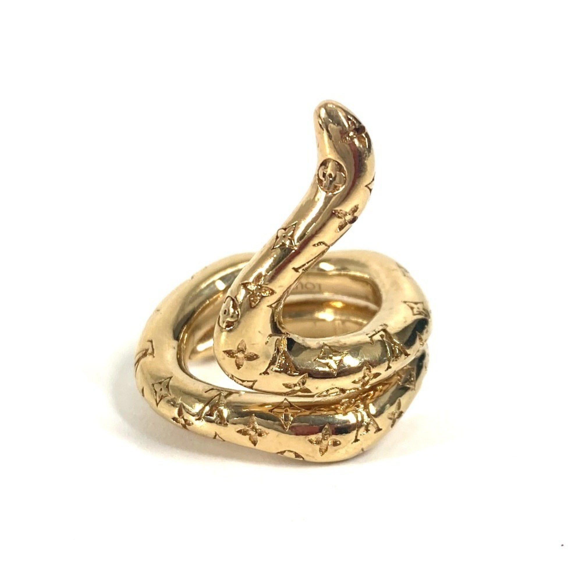 Louis Vuitton Gold Metal Band Ring (Pre-Owned)