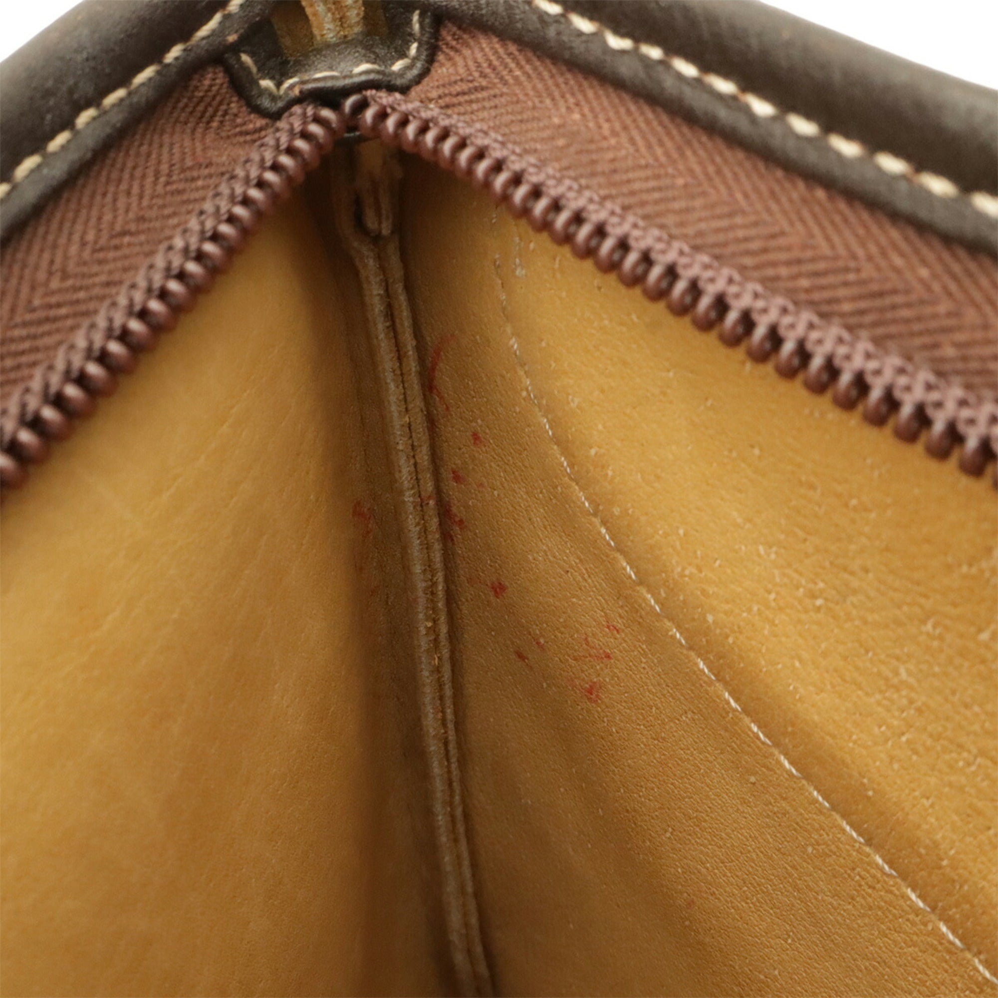 Loewe Dark Brown Khaki Suede Pochette Shoulder Bag (Pre-Owned)