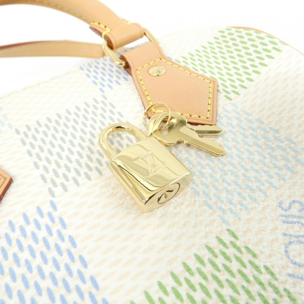 Louis Vuitton Pistache Coated Canvas Boston Bag (Pre-Owned)