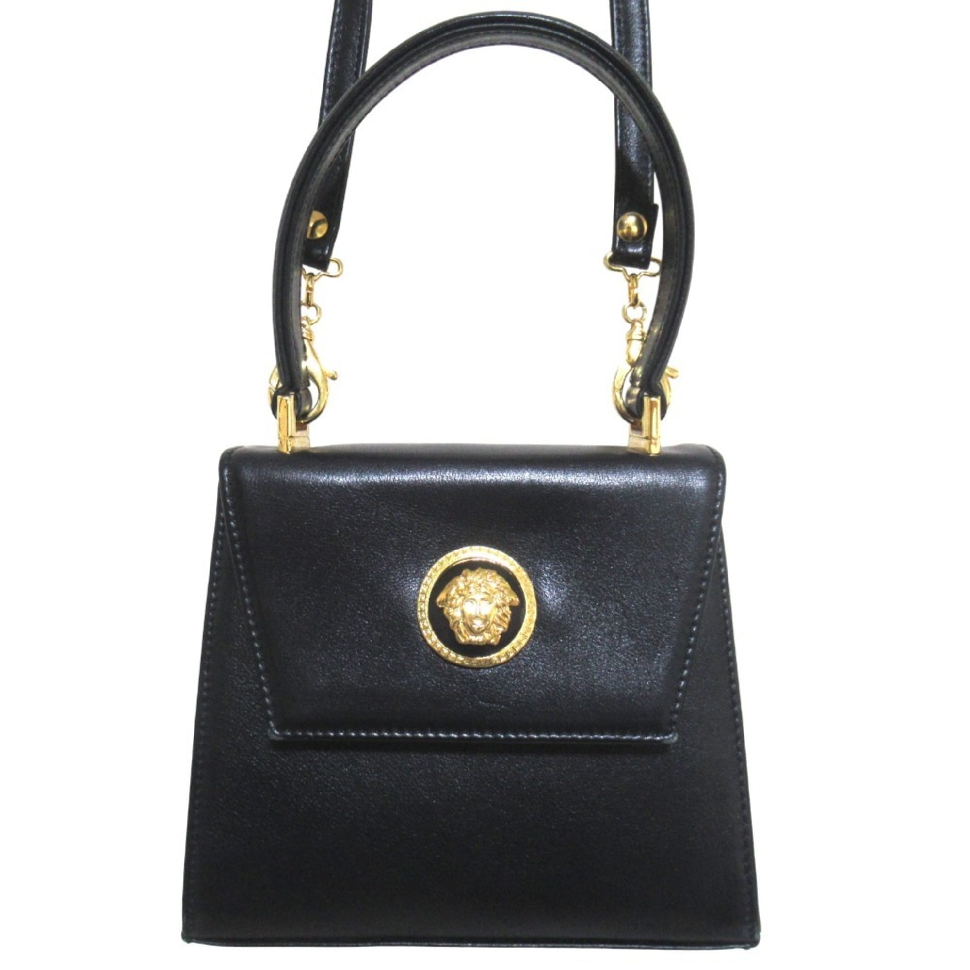 Versace Black Handbag Shoulder Bag (Pre-Owned)