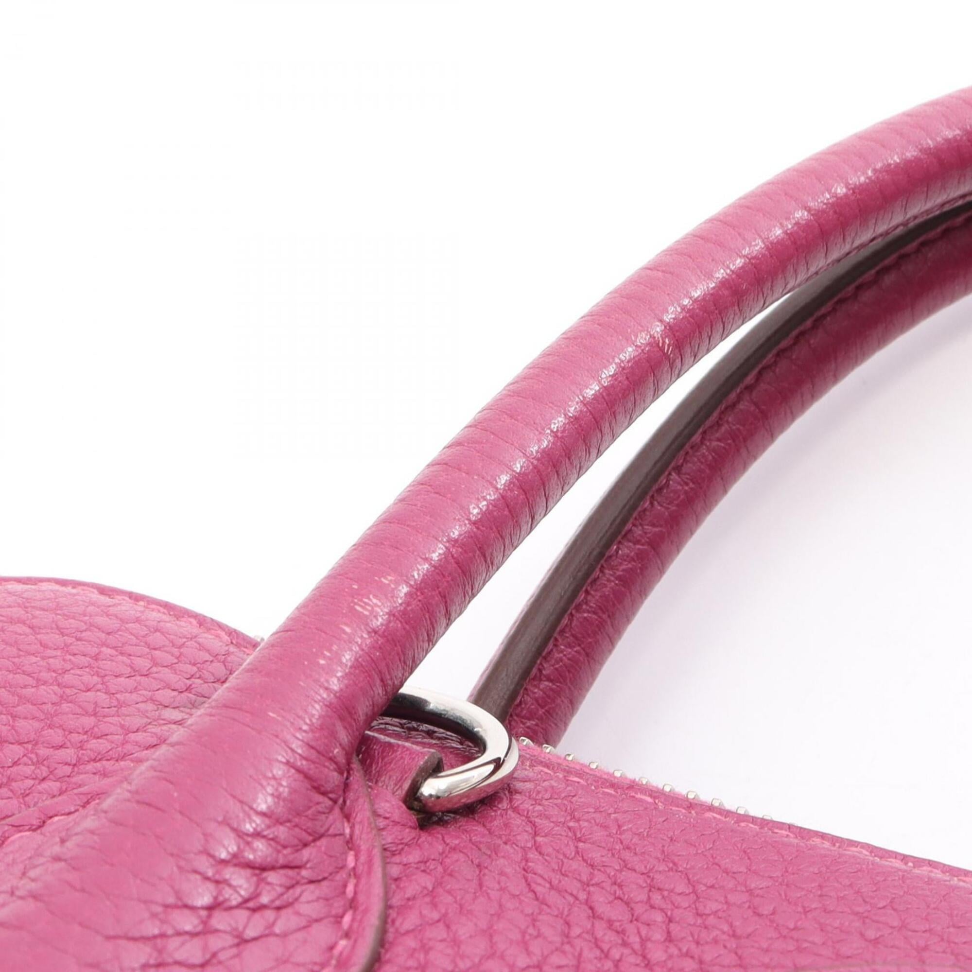 Hermes Purple Taurillon Clemence Leather Handbag (Pre-Owned)