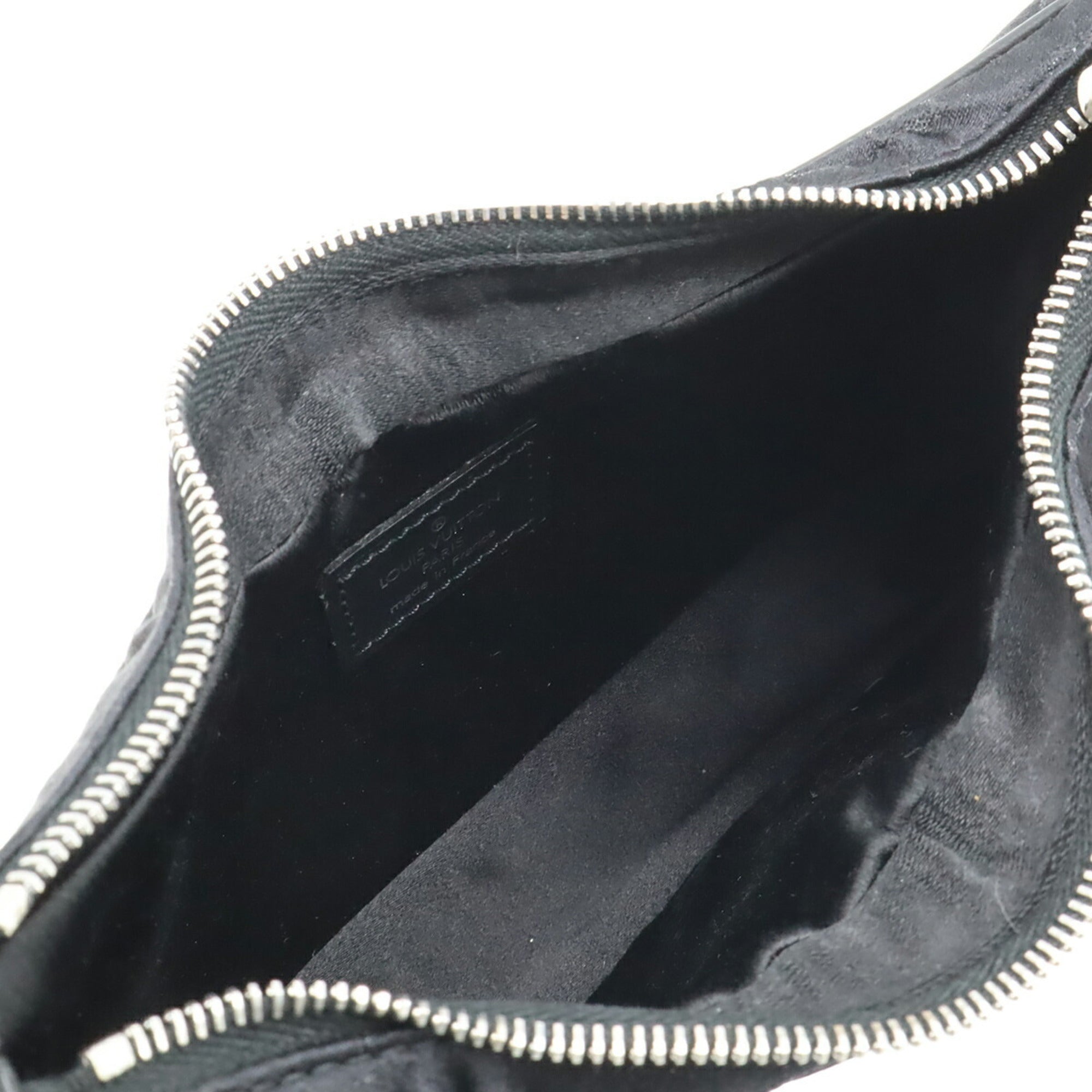 Louis Vuitton Noir Monogram Satin Leather Pouch (Pre-Owned)