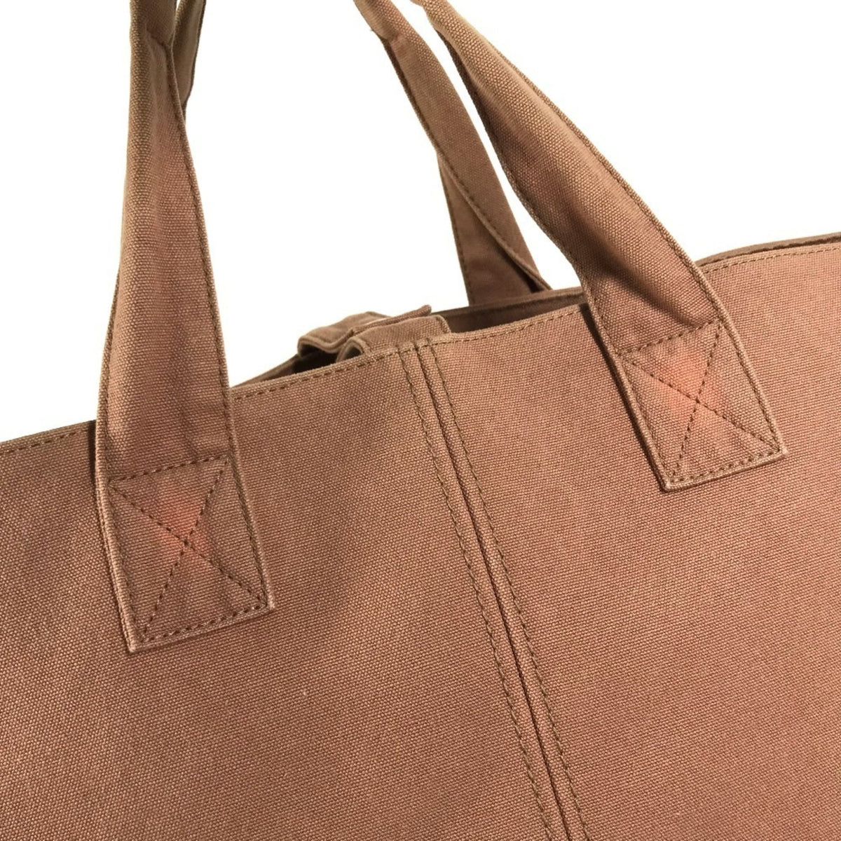 Hermes Brown Cotton Beach Bag Shoulder Bag Tote Bag (Pre-Owned)