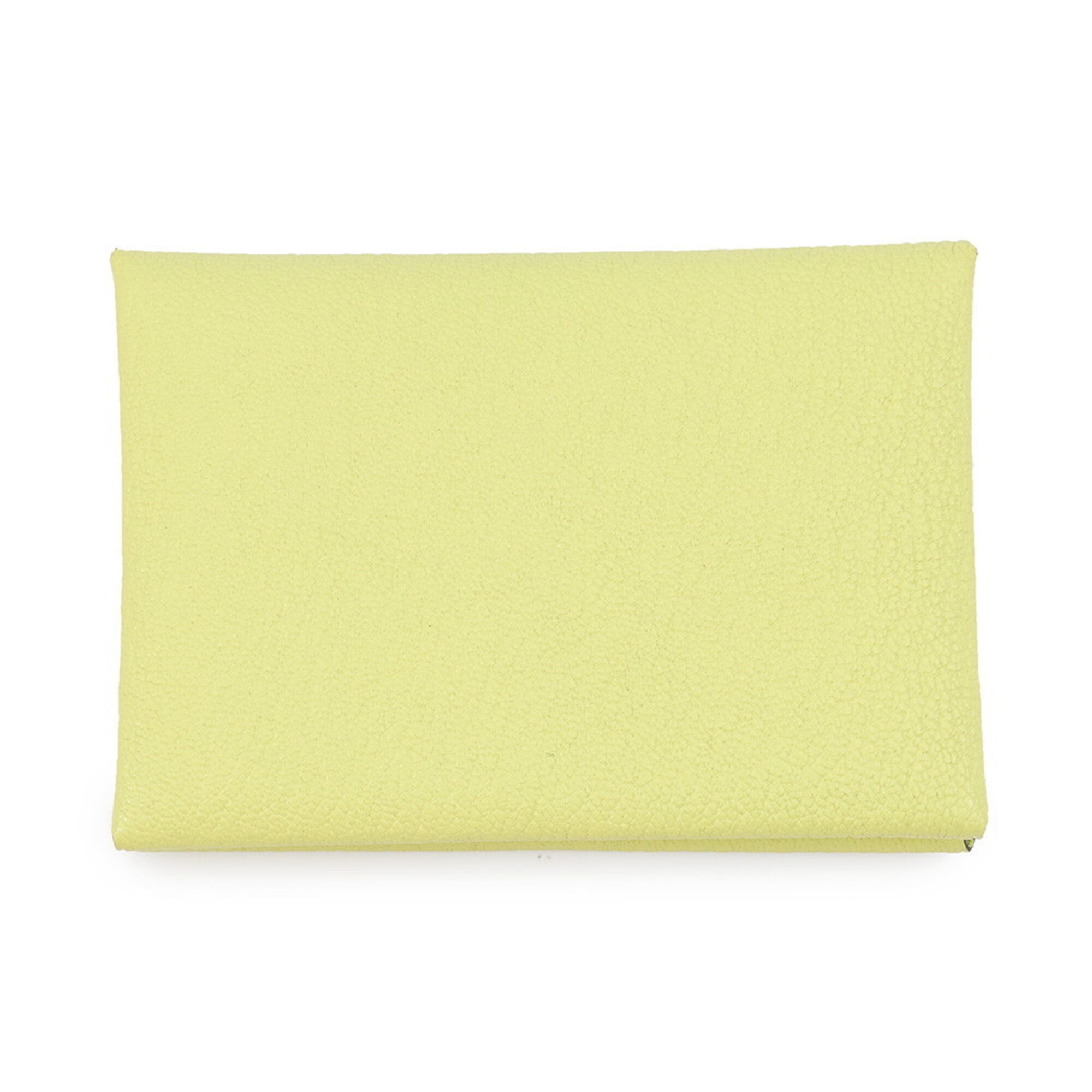 Hermes Lime Chevre Myzore Leather Coin Purse/Coin Case (Pre-Owned)