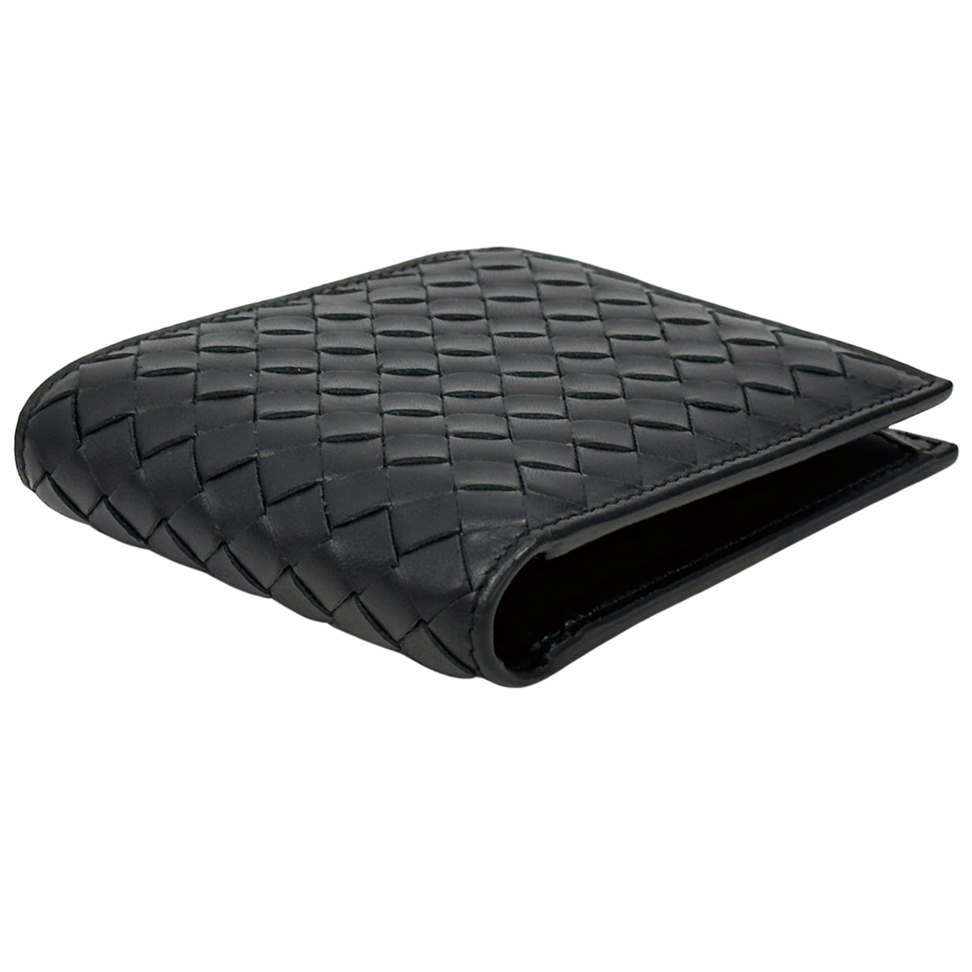 Bottega Veneta Black Intrecciato Wallet (Bi-Fold) (Pre-Owned)