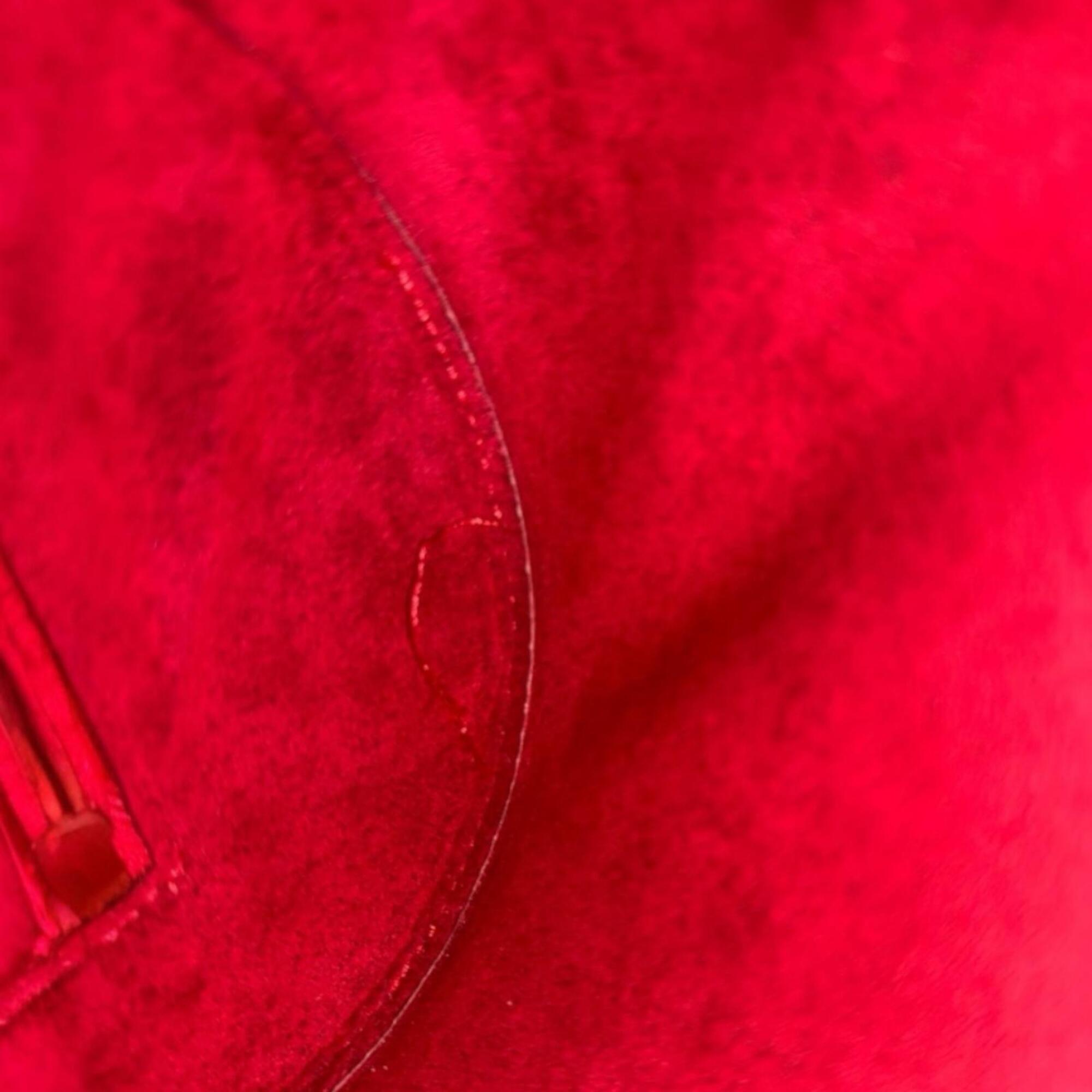Louis Vuitton Castilian Red Red Color Epi Leather Handbag (Pre-Owned)