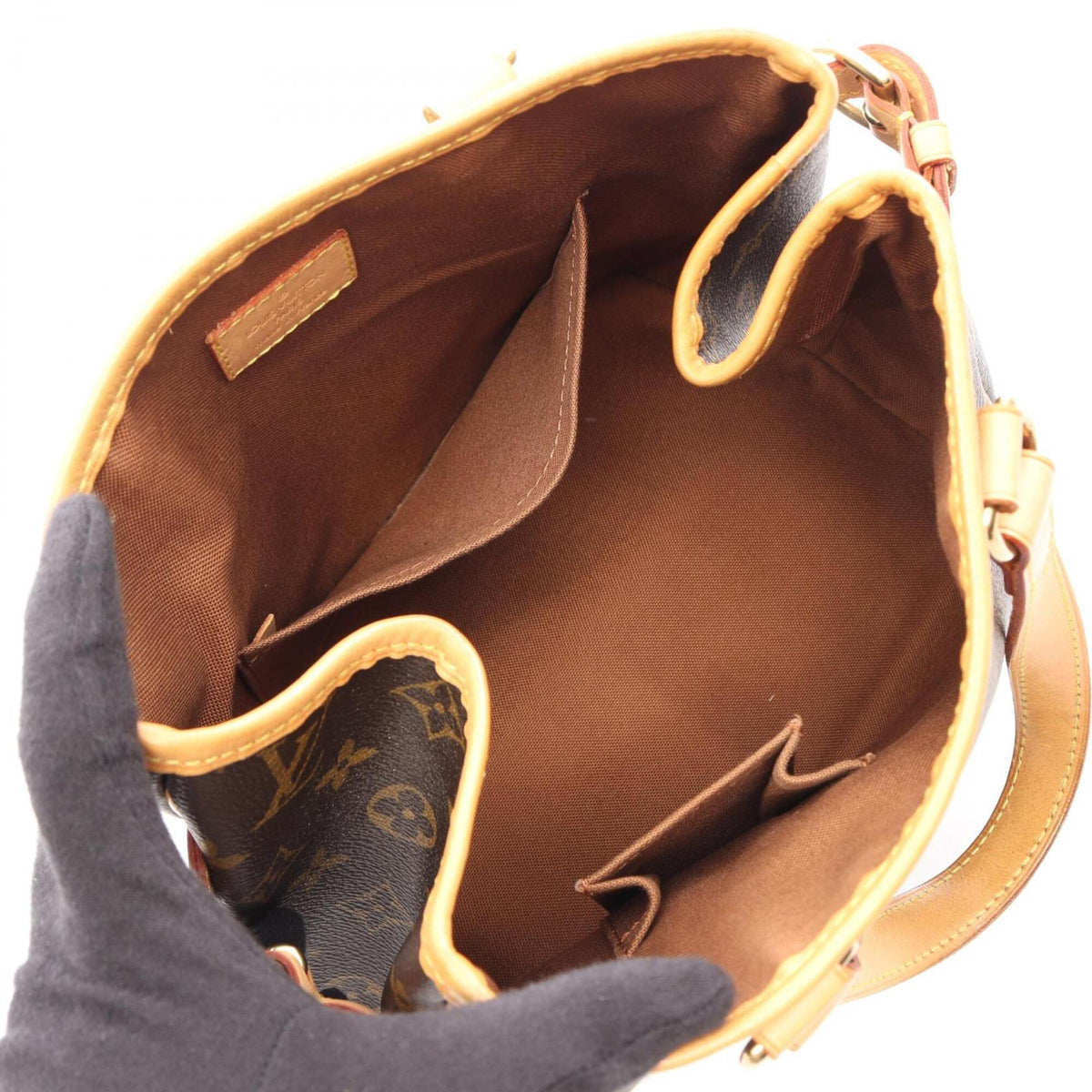 Louis Vuitton Brown Monogram Coated Canvas Leather Handbag (Pre-Owned)