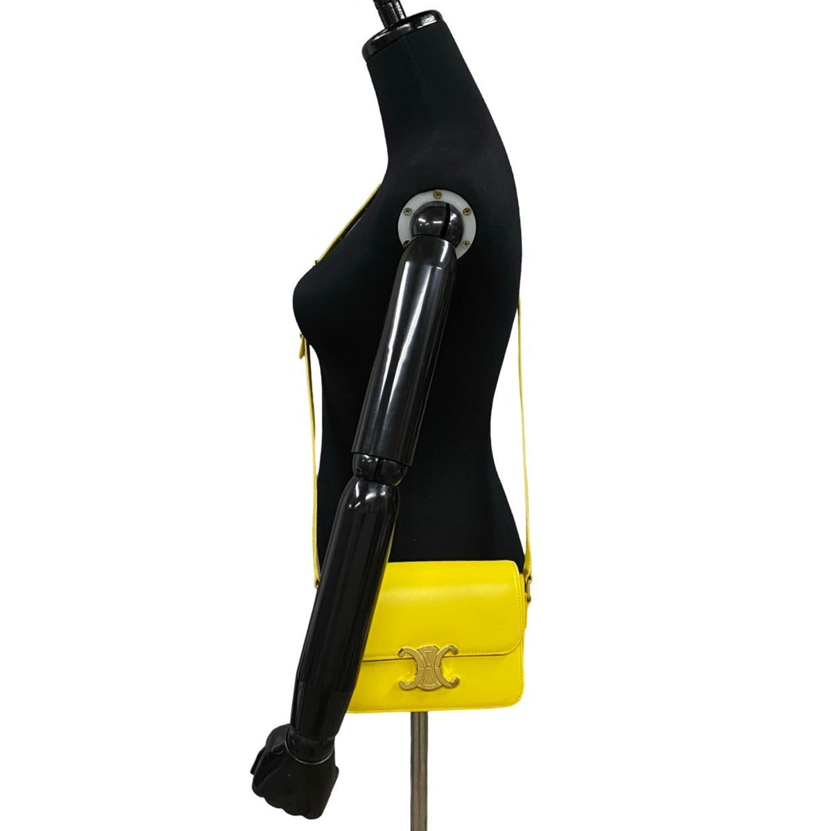 Celine Yellow Leather Pochette Shoulder Bag (Pre-Owned)
