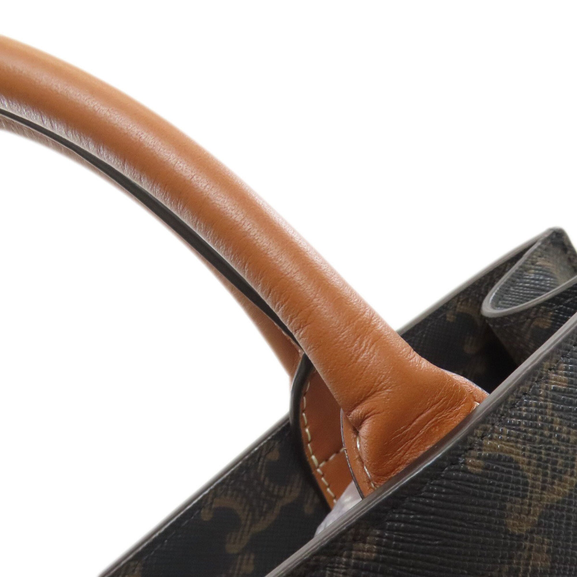 Celine Brown Dark Brown Pvc Handbag (Pre-Owned)