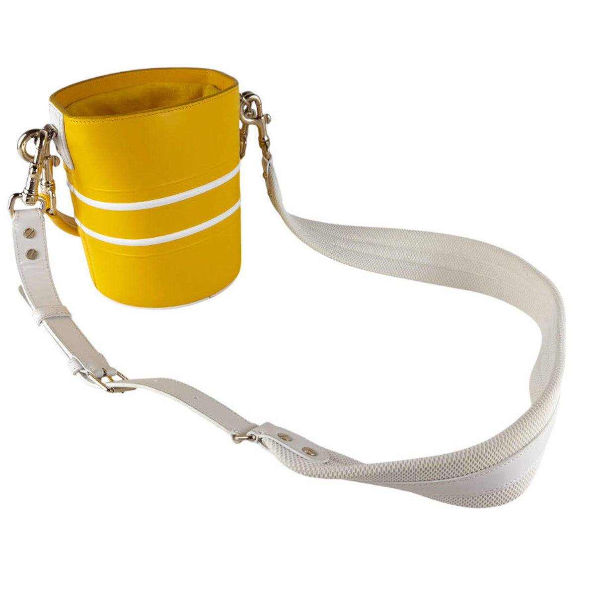 Christian Dior White Yellow Leather Handbag Shoulder Bag (Pre-Owned)
