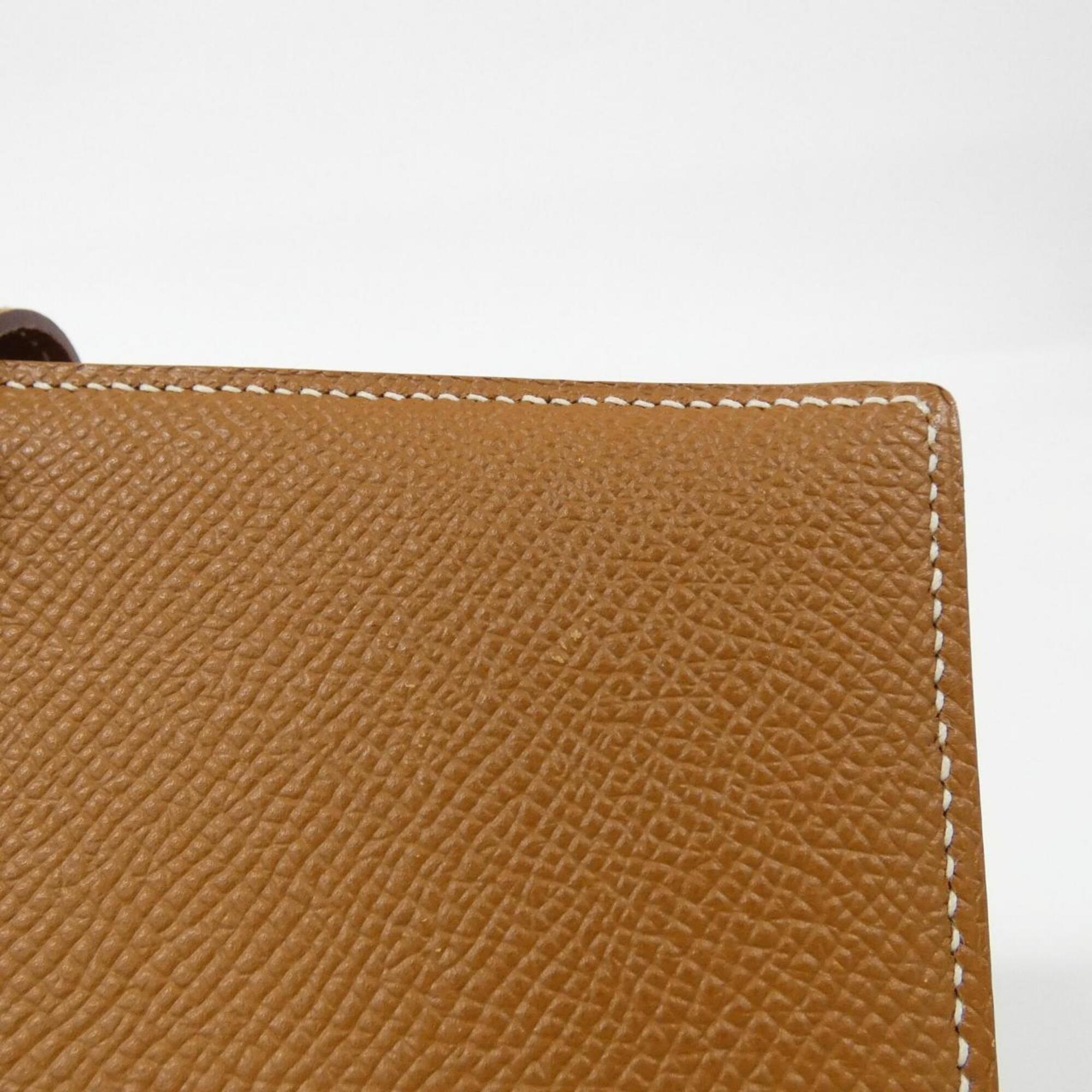 Hermes Brown Epsom Leather Long Wallet (Bi-Fold) (Pre-Owned)
