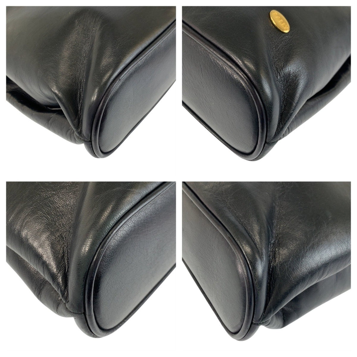 Bally Navy Leather Shoulder Bag (Pre-Owned)