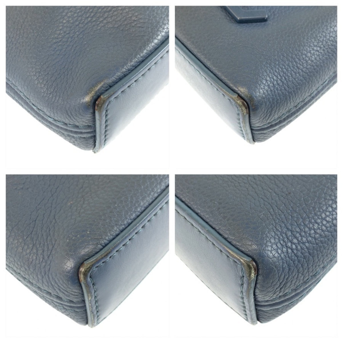 Louis Vuitton Blue Leather Clutch Bag Pochette (Pre-Owned)