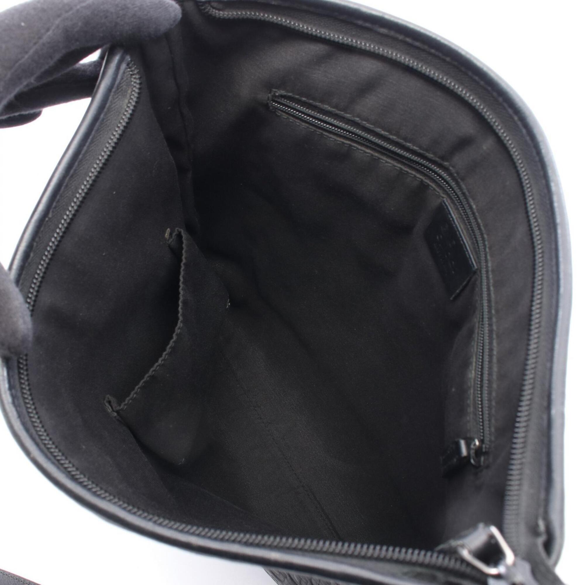 Gucci Black Leather Handbag Shoulder Bag (Pre-Owned)