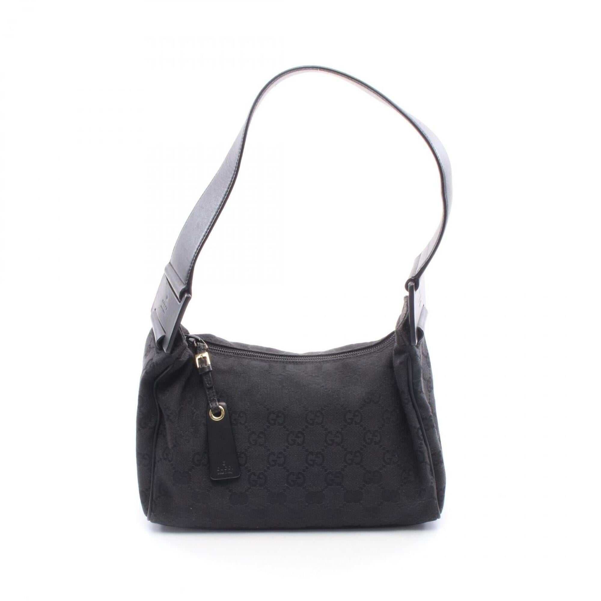 Gucci Gg Canvas Black Gg Canvas Handbag Shoulder Bag (Pre-Owned)