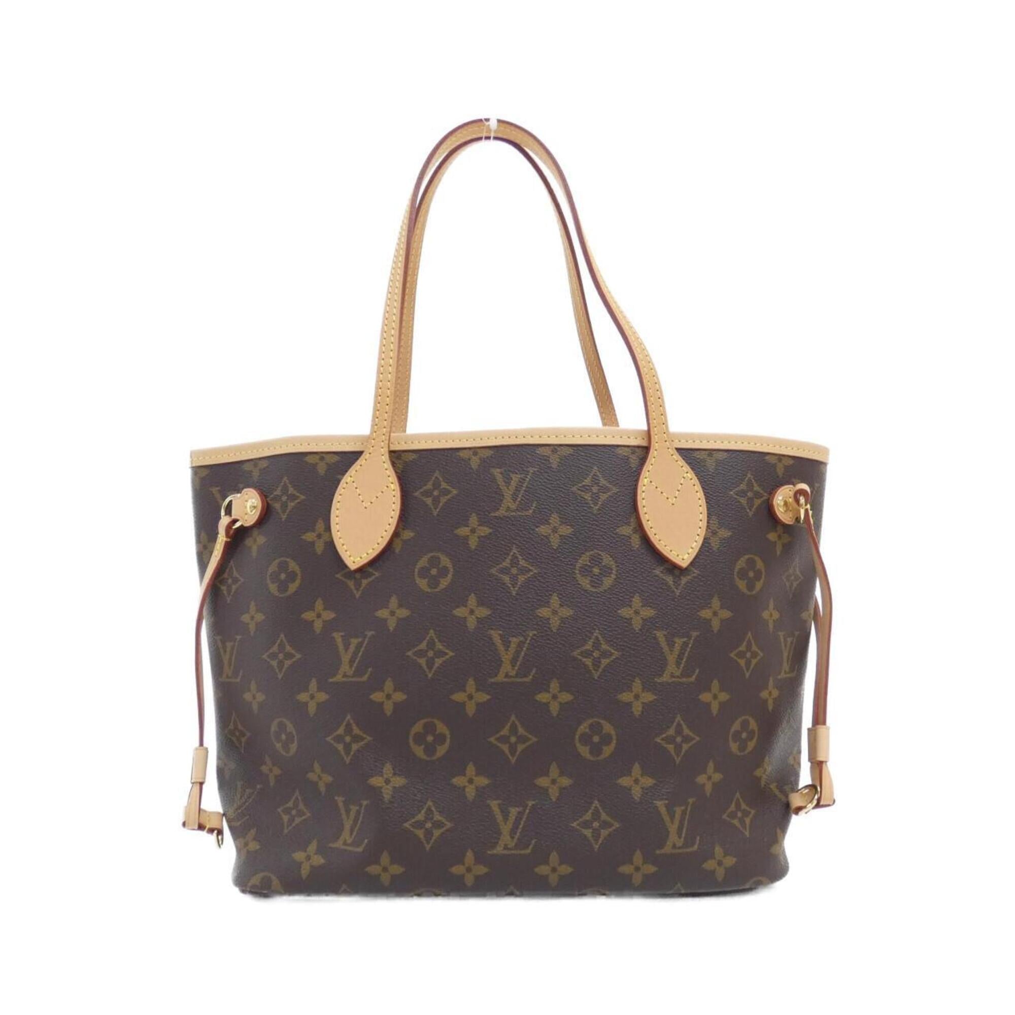 Louis Vuitton Beige Marron Coated Canvas Handbag Pouch (Pre-Owned)