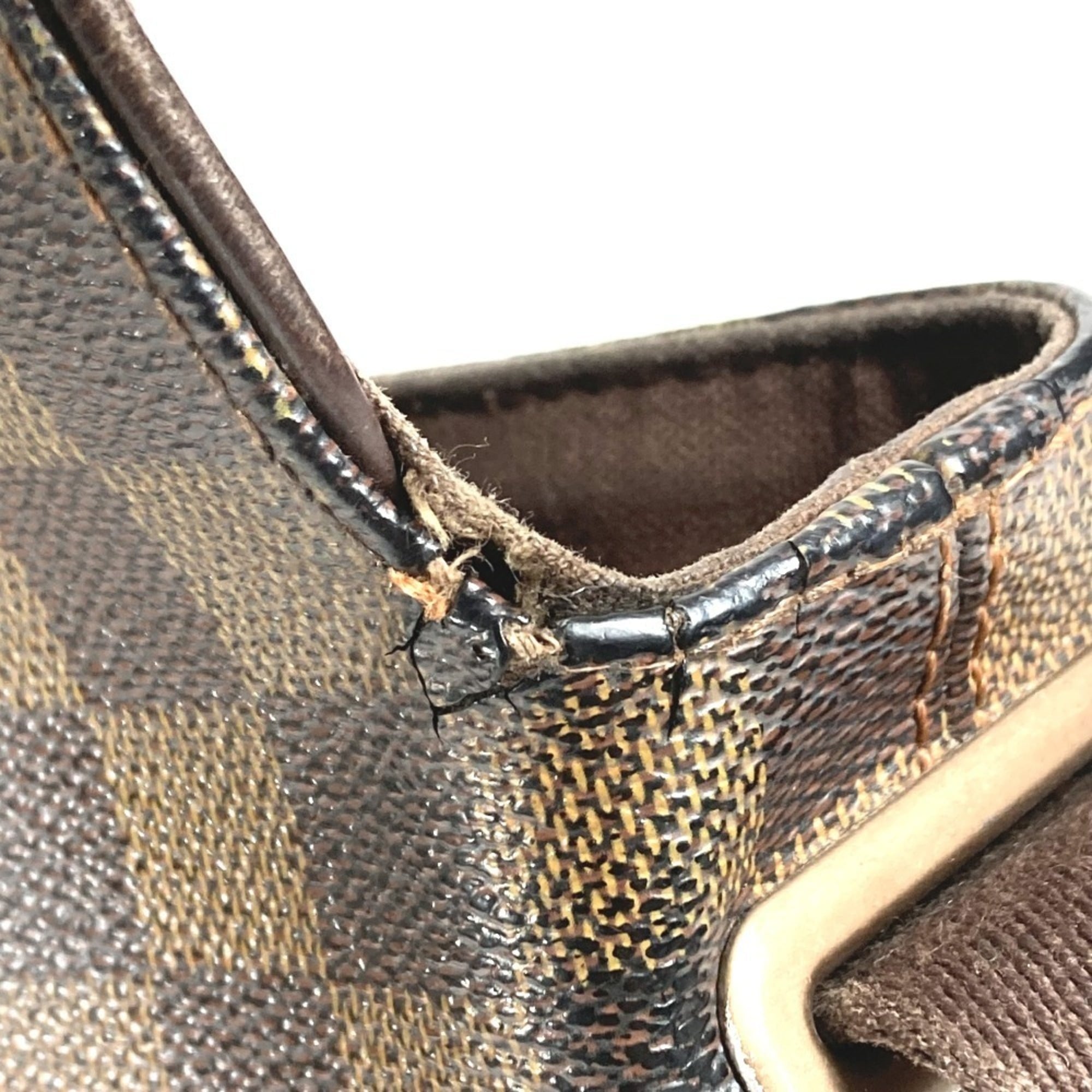 Louis Vuitton Damier Brown Ebene Damier Canvas Messenger Bag Shoulder Bag (Pre-Owned)