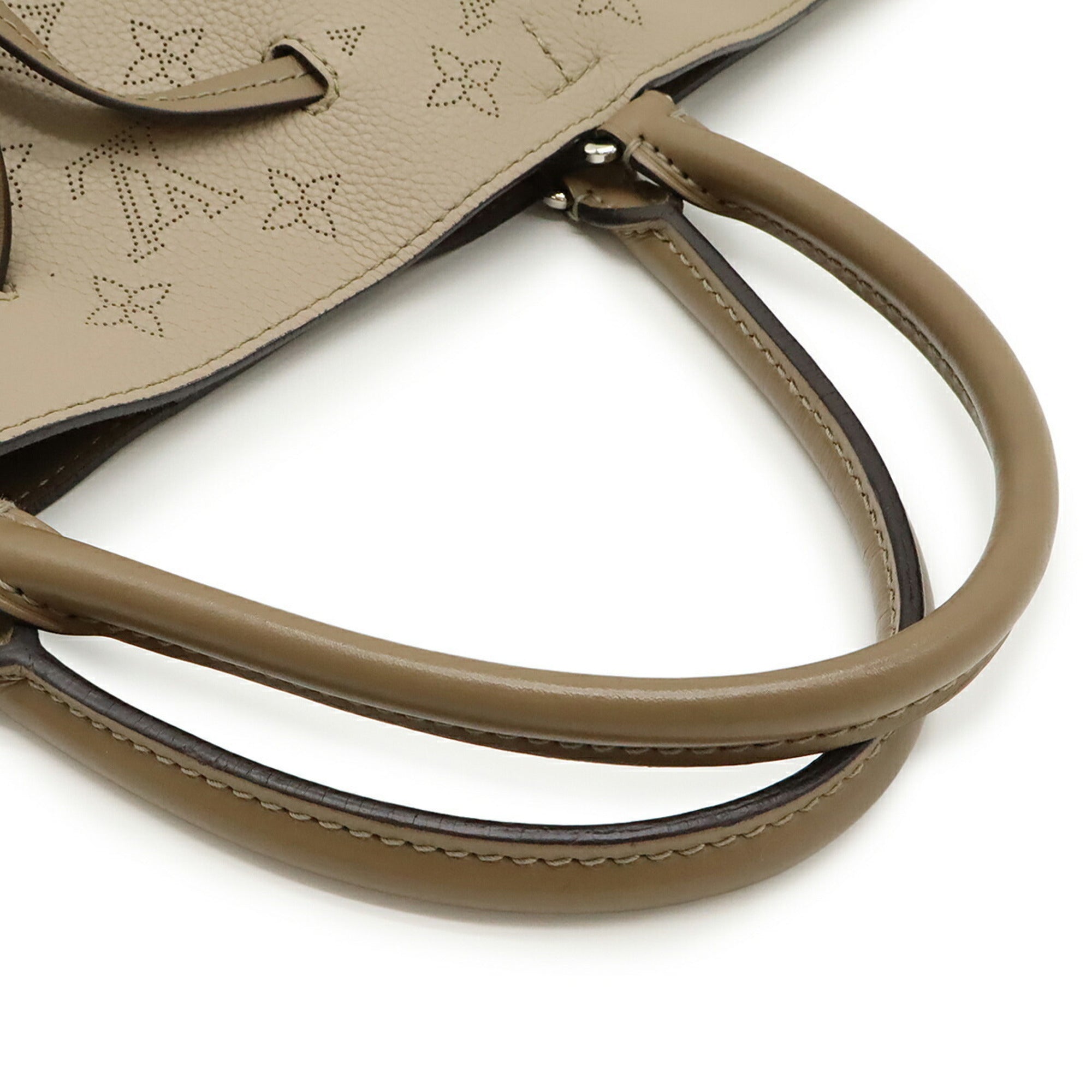 Louis Vuitton Galle Grayish Mahina Leather Handbag Shoulder Bag Tote Bag (Pre-Owned)