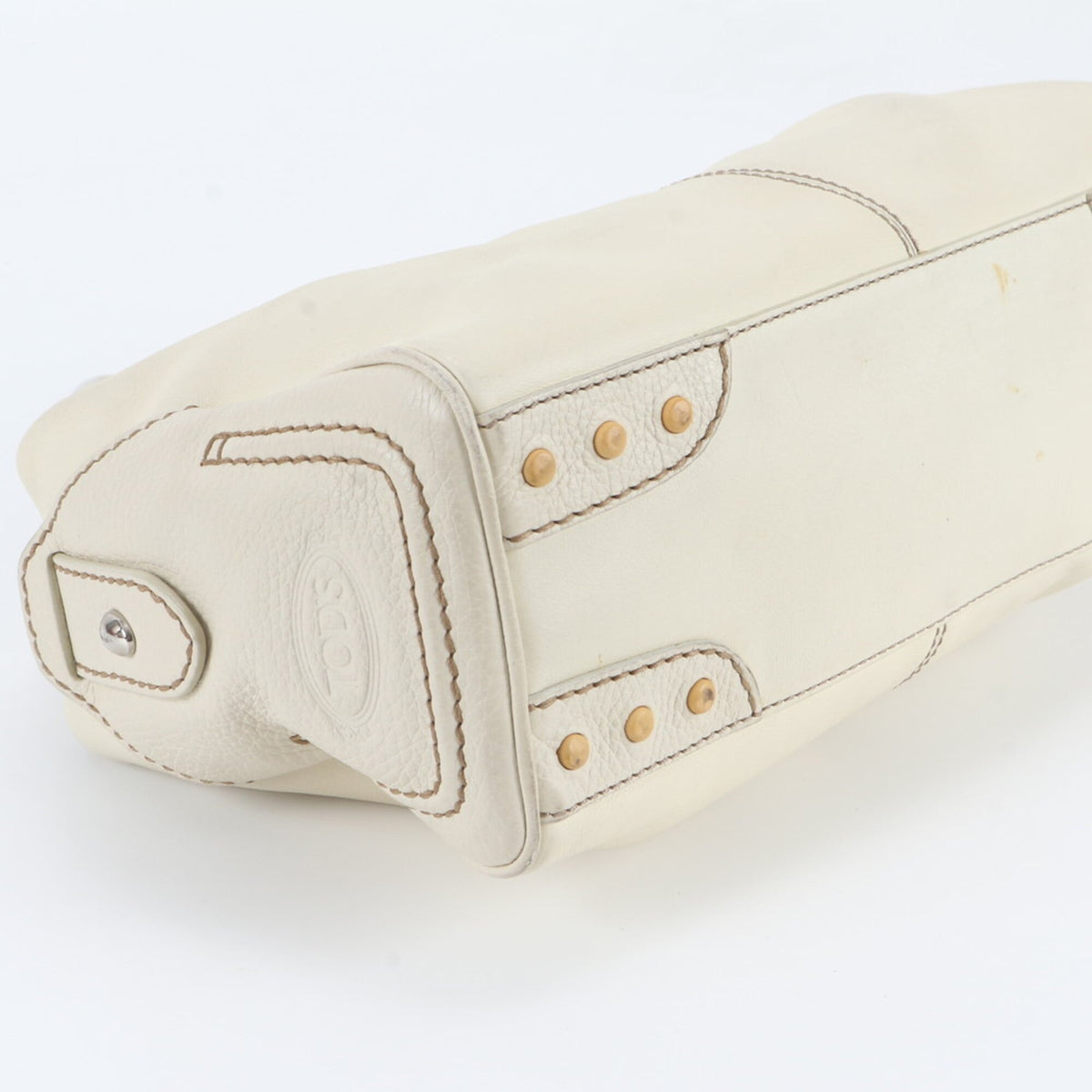 Tod's White Leather Handbag Shoulder Bag (Pre-Owned)