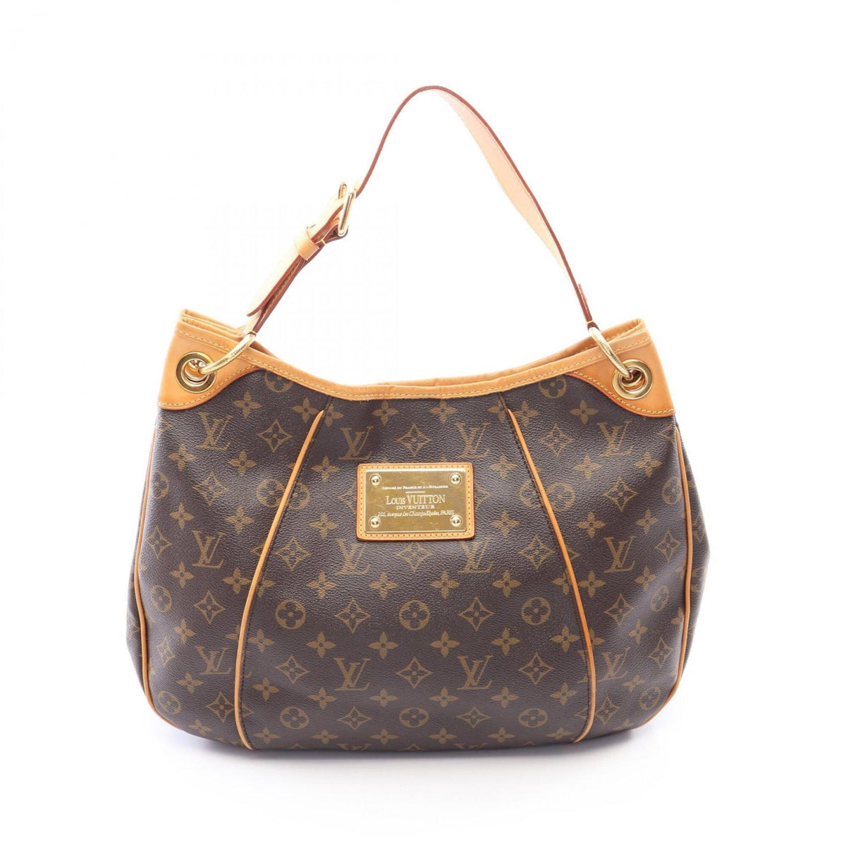 Louis Vuitton Monogram Brown Coated Canvas Leather Handbag Shoulder Bag (Pre-Owned)
