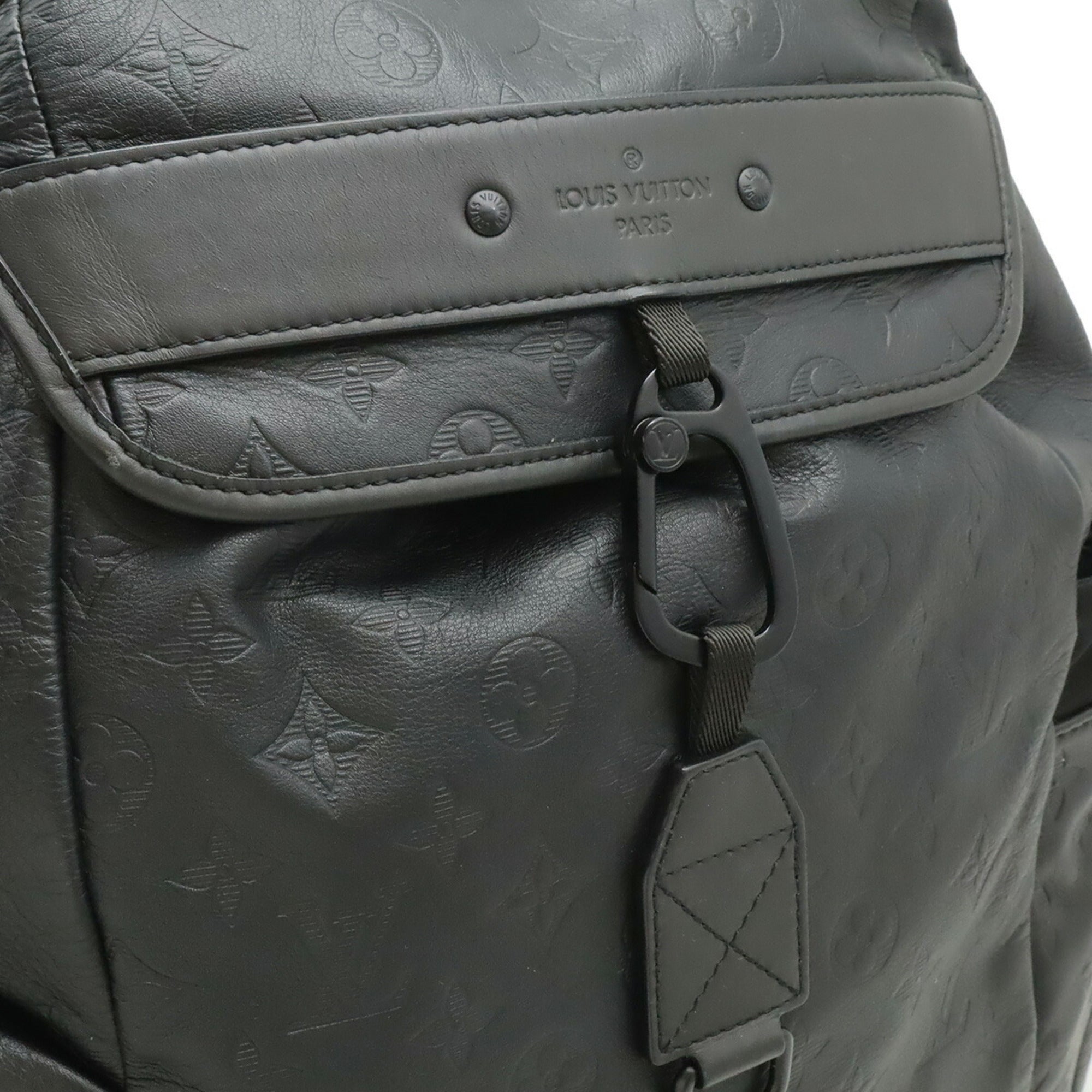 Louis Vuitton Monogram Shadow Black Noir Monogram Shadow Backpack (Pre-Owned)