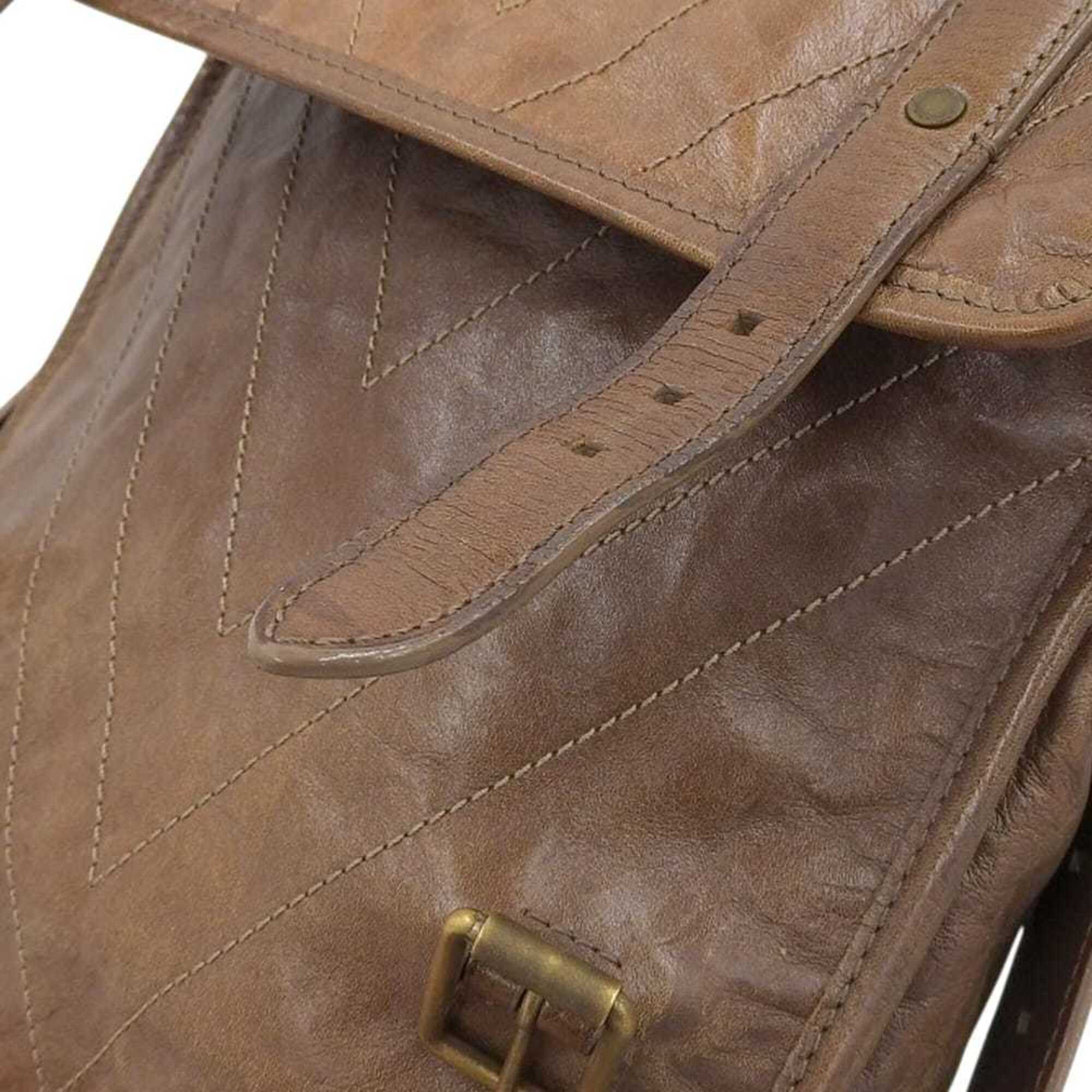 Louis Vuitton Brown Nylon Leather Shoulder Bag (Pre-Owned)