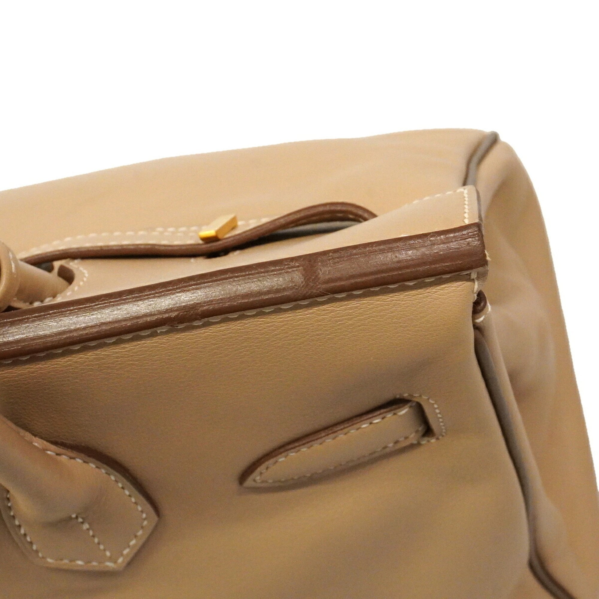 Hermes Etoupe Gray Swift Leather Handbag (Pre-Owned)
