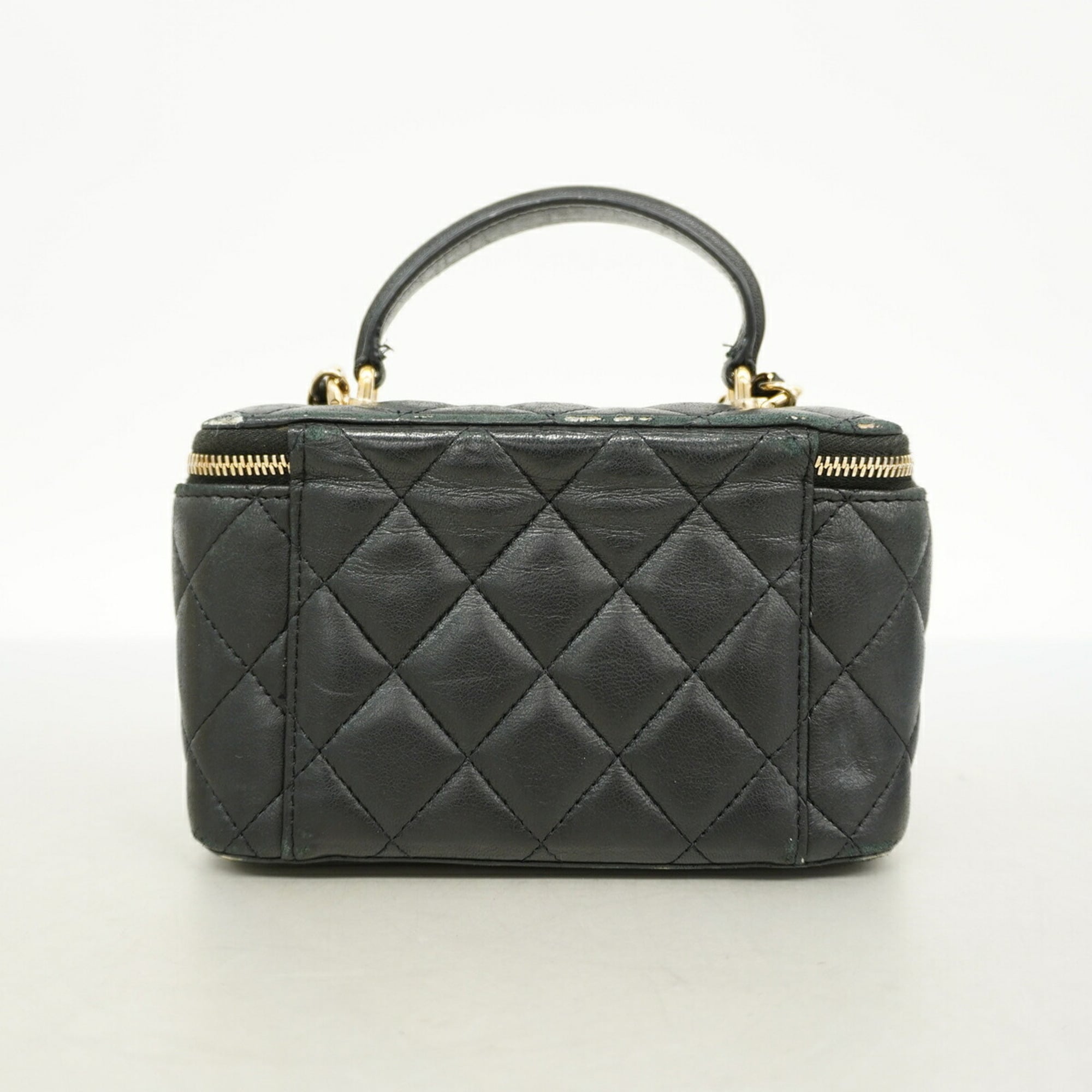 Chanel Black Leather Vanity Bag (Pre-Owned)