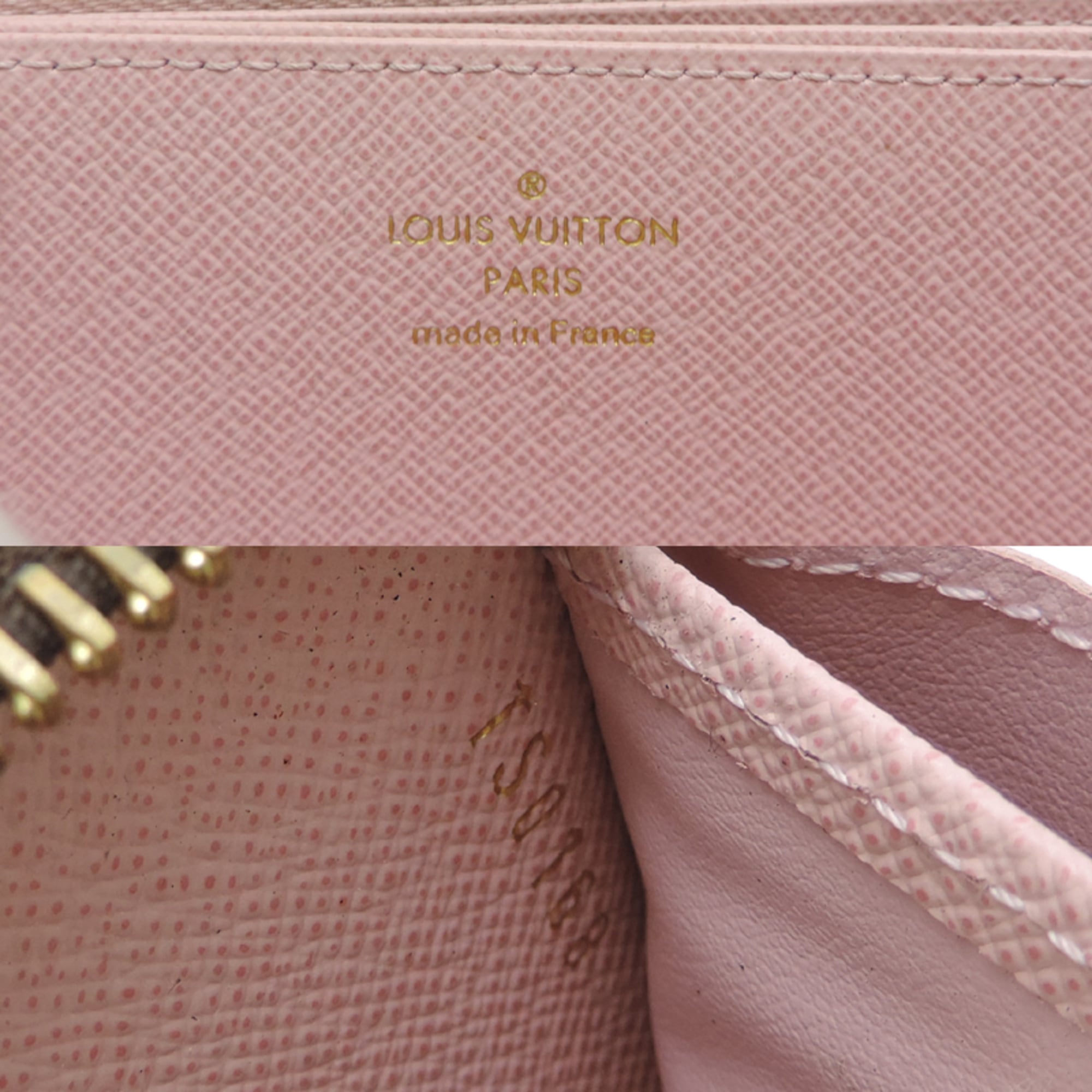 Louis Vuitton Brown Pink Rose Ballerine Monogram Rose Long Wallet (Bi-Fold) (Pre-Owned)