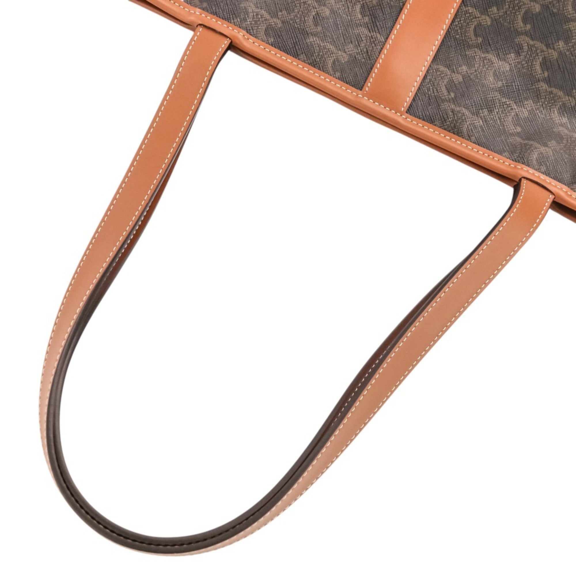 Celine Cabas Black Brown Leather Shoulder Bag Tote Bag (Pre-Owned)