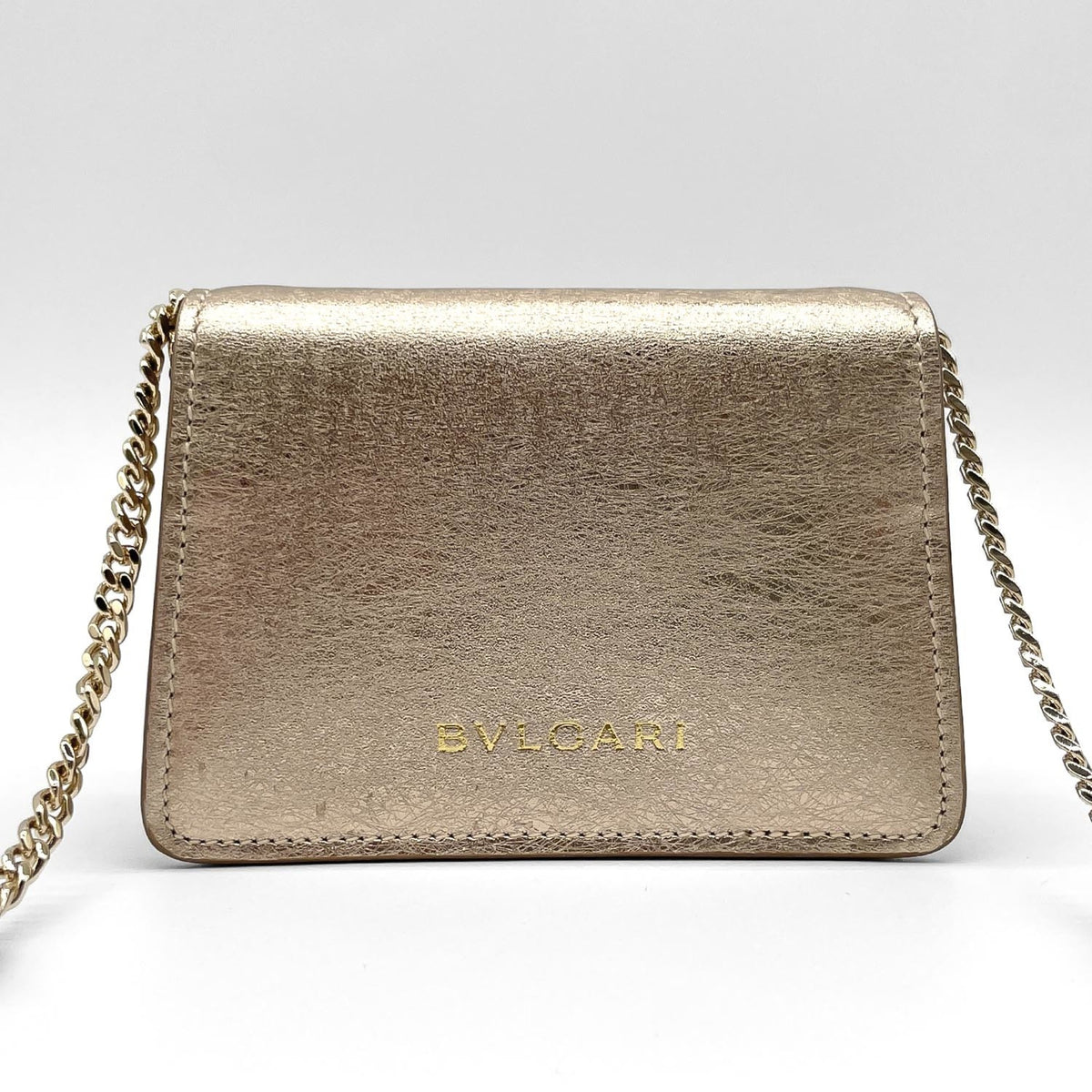 Bvlgari Champagne Gold Leather Shoulder Bag (Pre-Owned)