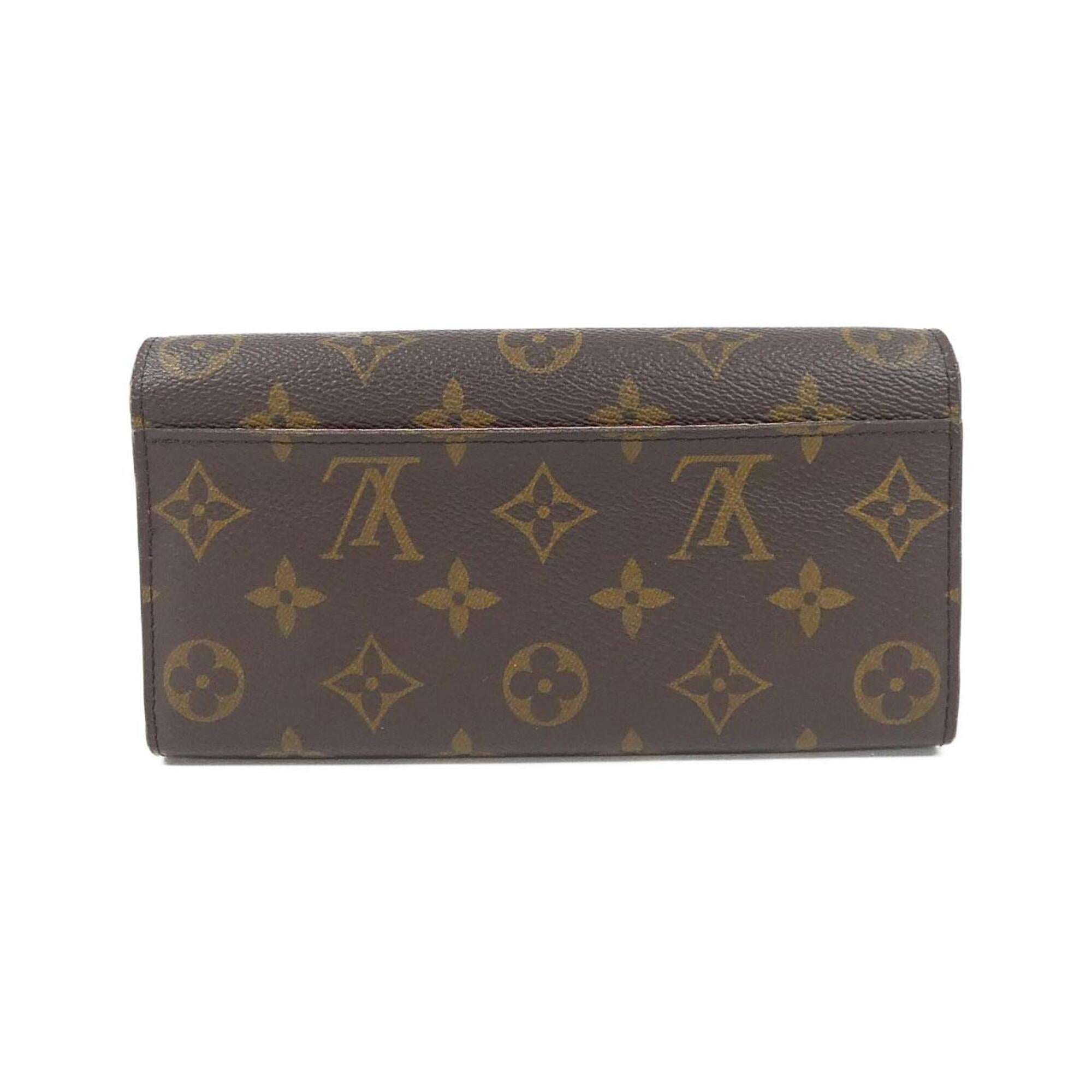 Louis Vuitton Coquelicots Marron Coated Canvas Long Wallet (Bi-Fold) (Pre-Owned)