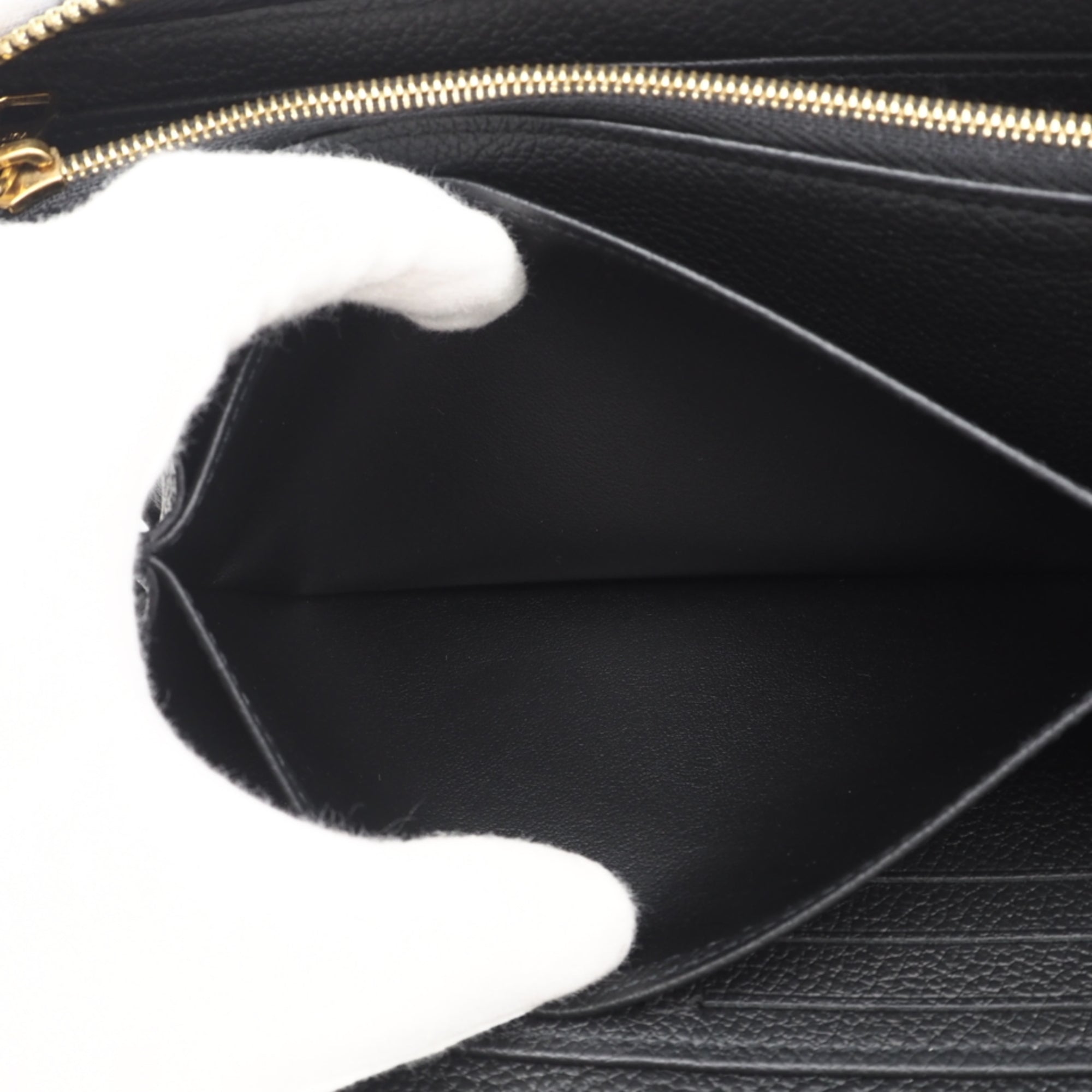 Louis Vuitton Monogram Empreinte Black Noir Leather Long Wallet (Bi-Fold) (Pre-Owned)