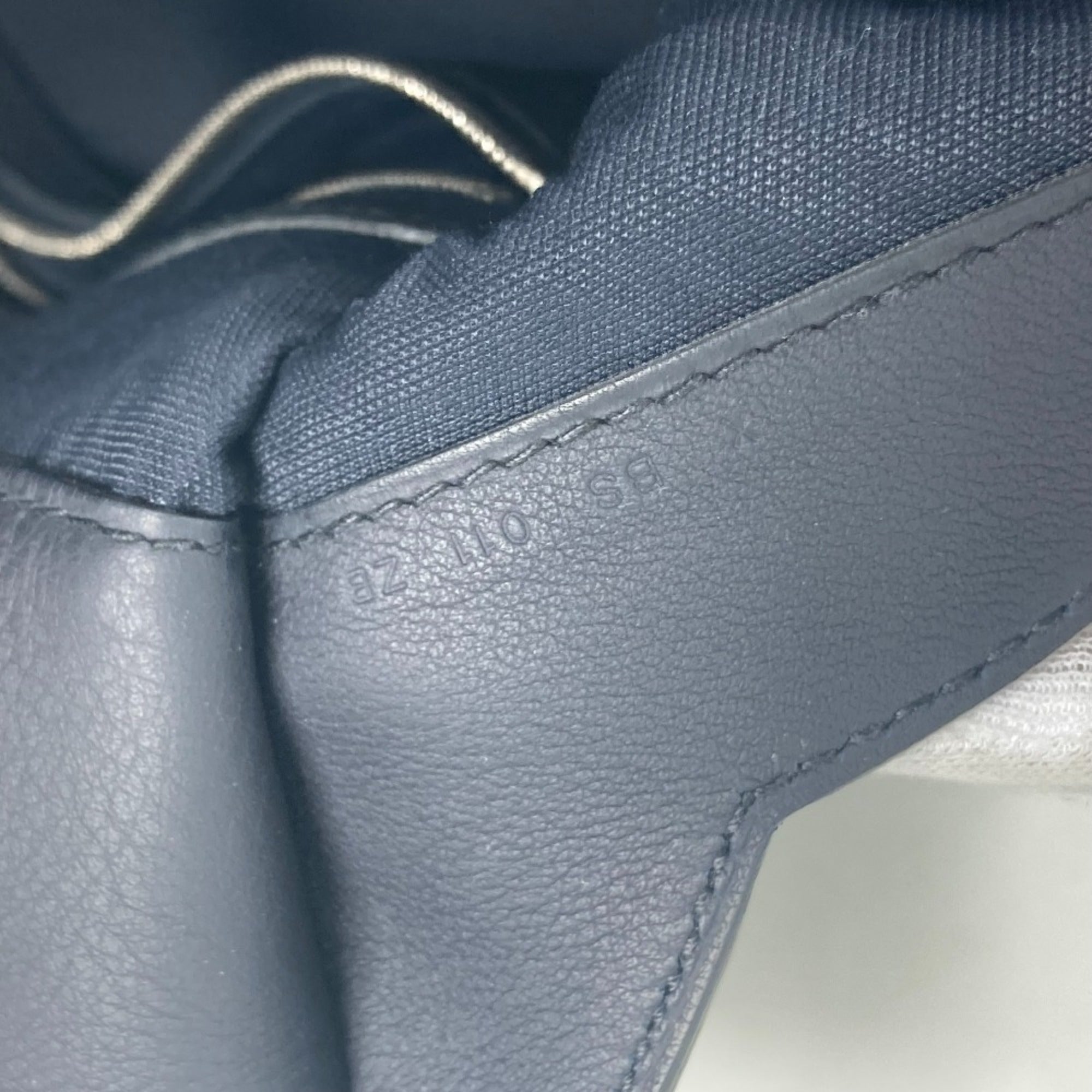 Hermes Navy Leather Clutch Bag Pouch (Pre-Owned)