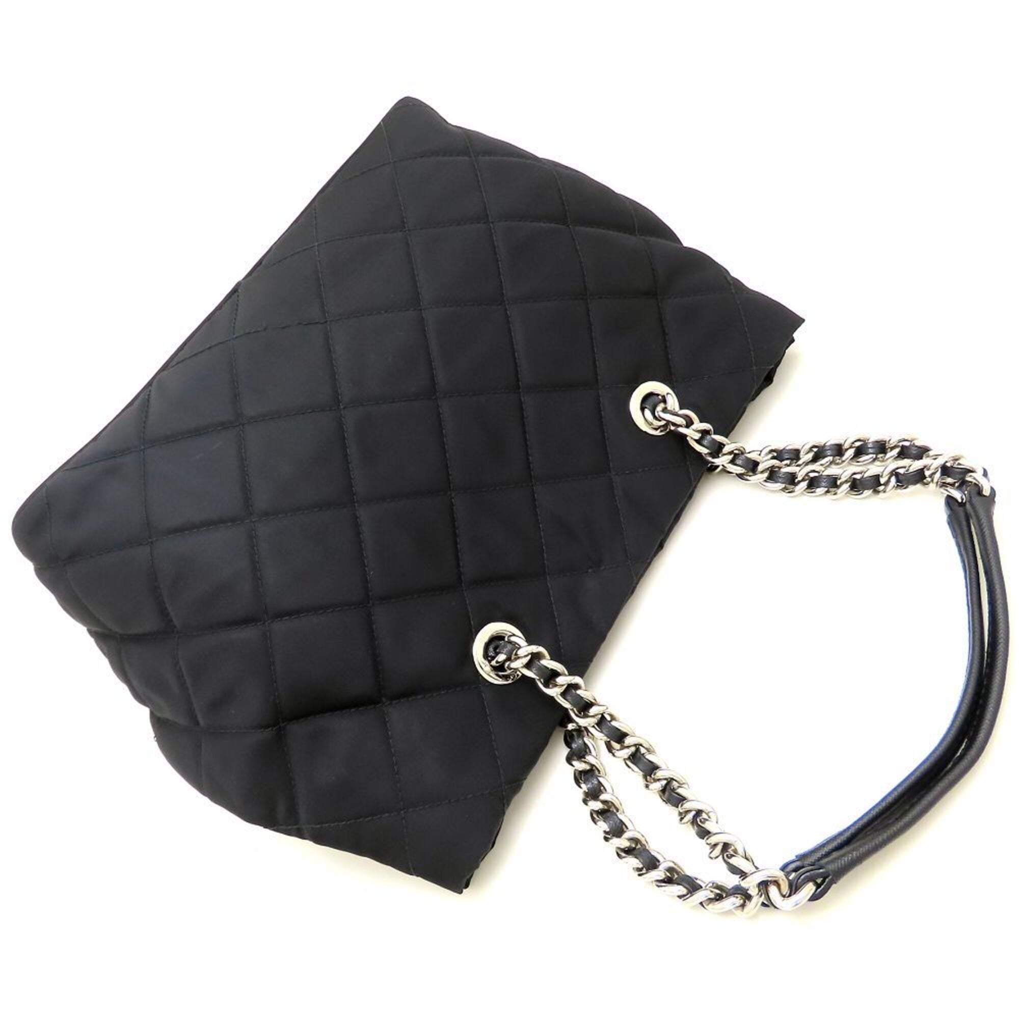 Prada Black Nylon Leather Tote Bag (Pre-Owned)