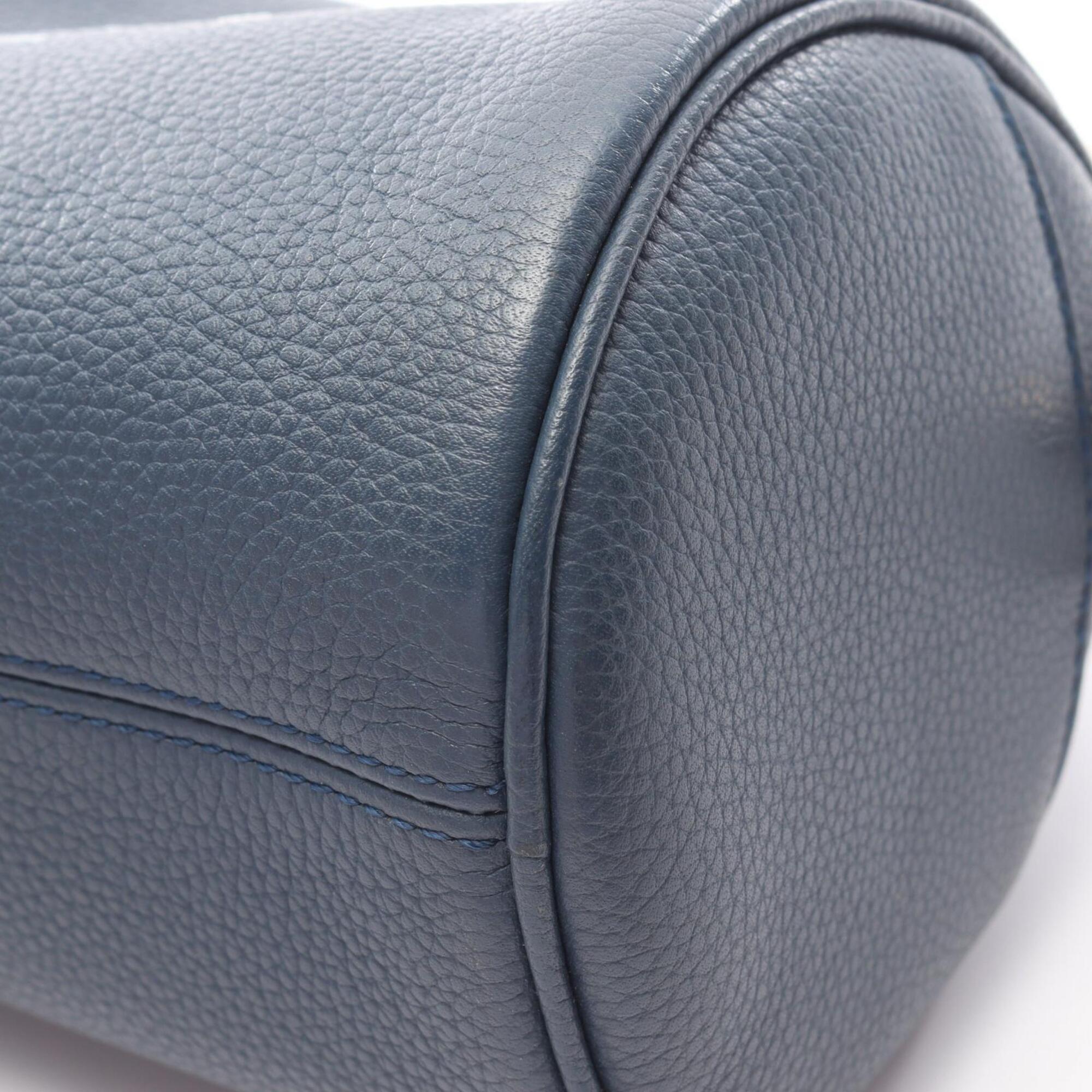 Christian Dior Blue Leather Handbag Shoulder Bag (Pre-Owned)