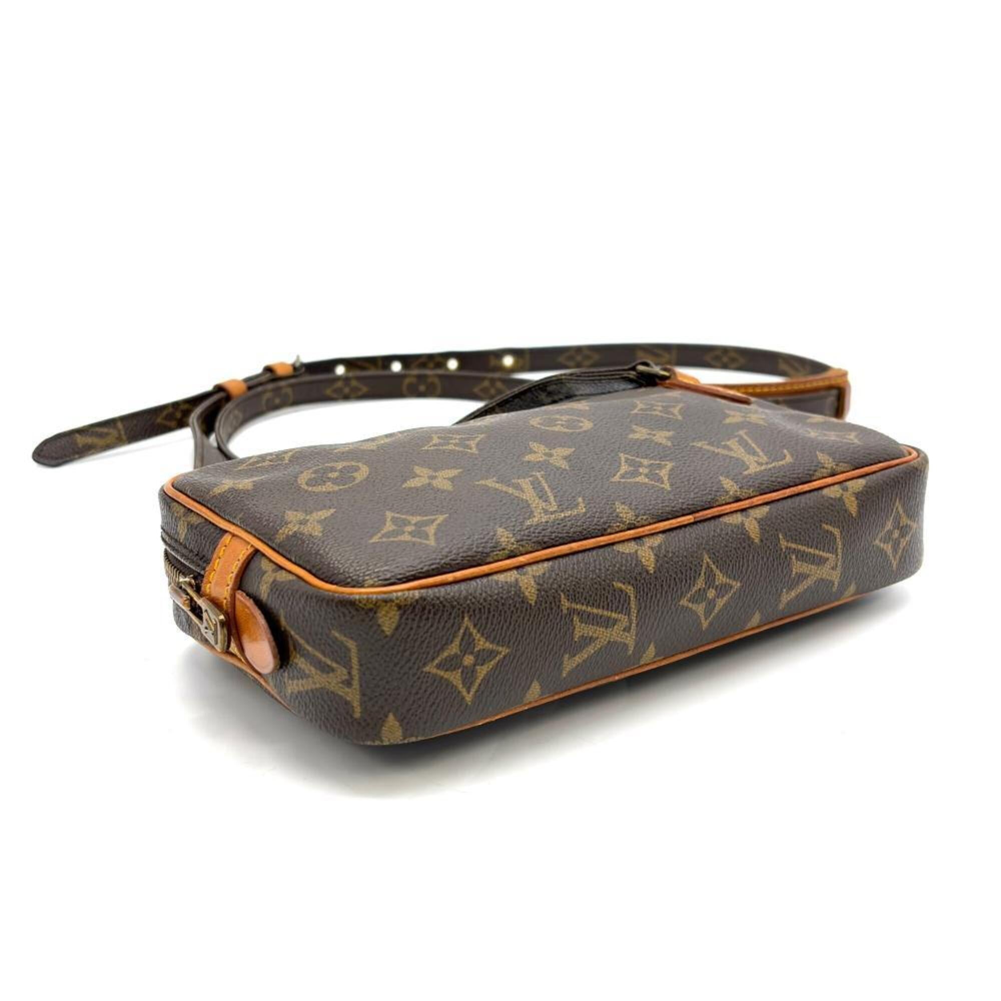 Louis Vuitton Black Brown Galle Monogram Monogram Pochette Shoulder Bag (Pre-Owned)