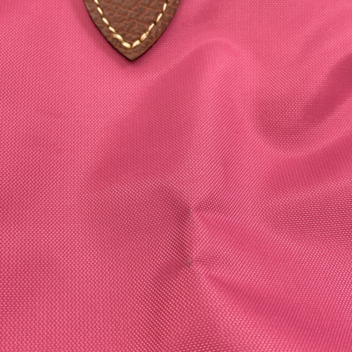 Longchamp Brown Pink Nylon Handbag (Pre-Owned)